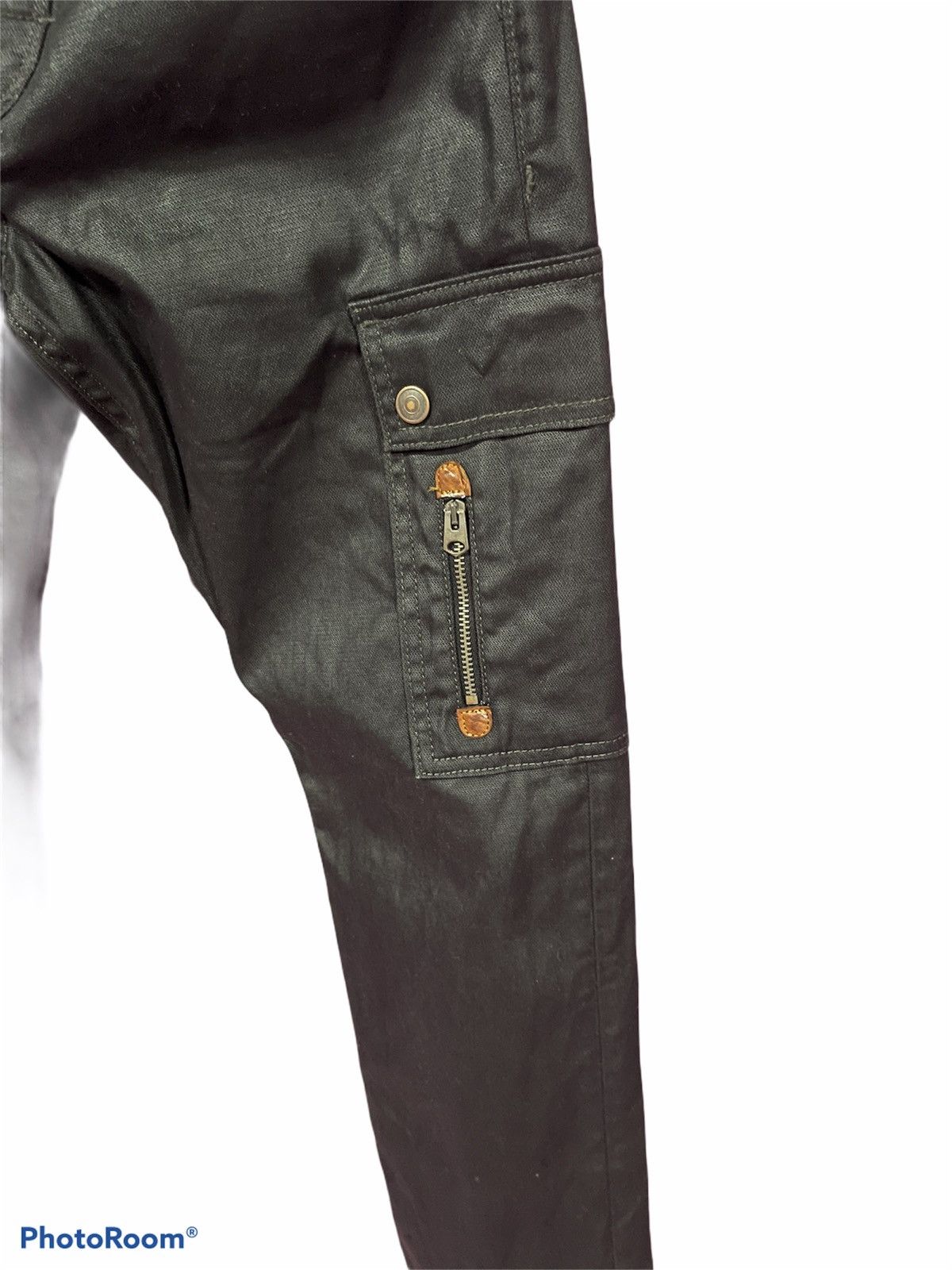 Japanese Brand BACK NUMBER BLACK CARGO PANTS JAPAN Size US 30 / EU 46 - 4 Thumbnail