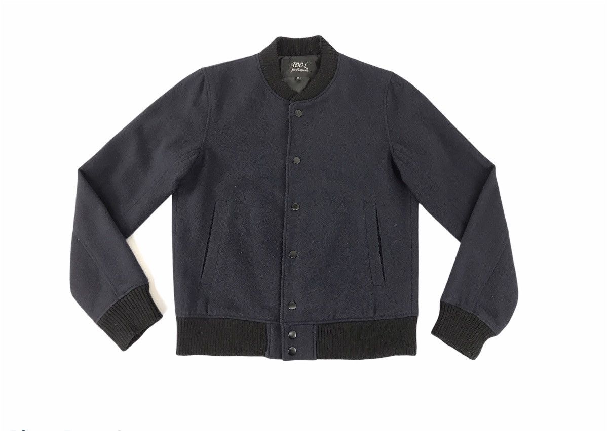 image of Vintage Tool For Ciaopanic Simple Varsity Jacket Woll in Blue, Men's (Size Medium)