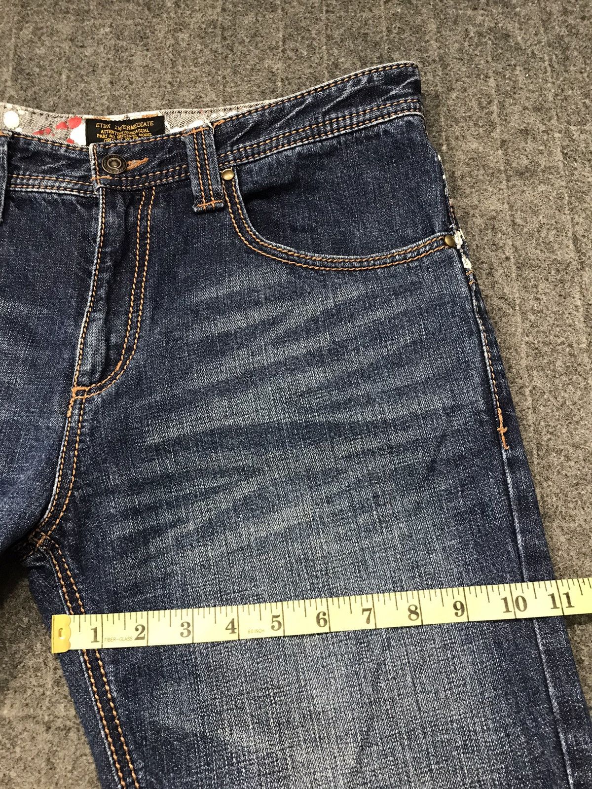 Japanese Brand East Twenty Box Design Painting Denim Jeans Style Size US 34 / EU 50 - 19 Thumbnail