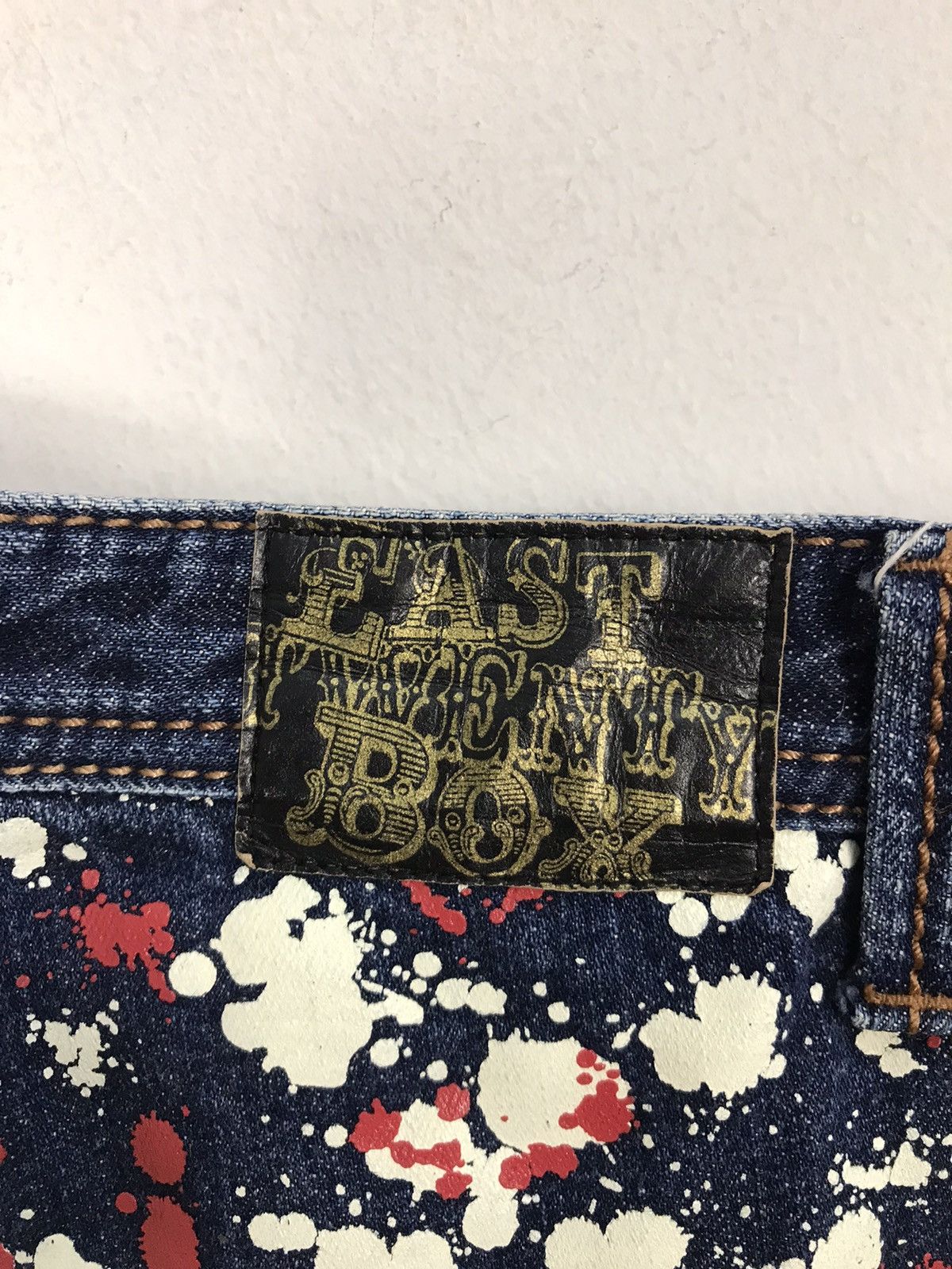 Japanese Brand East Twenty Box Design Painting Denim Jeans Style Size US 34 / EU 50 - 13 Thumbnail