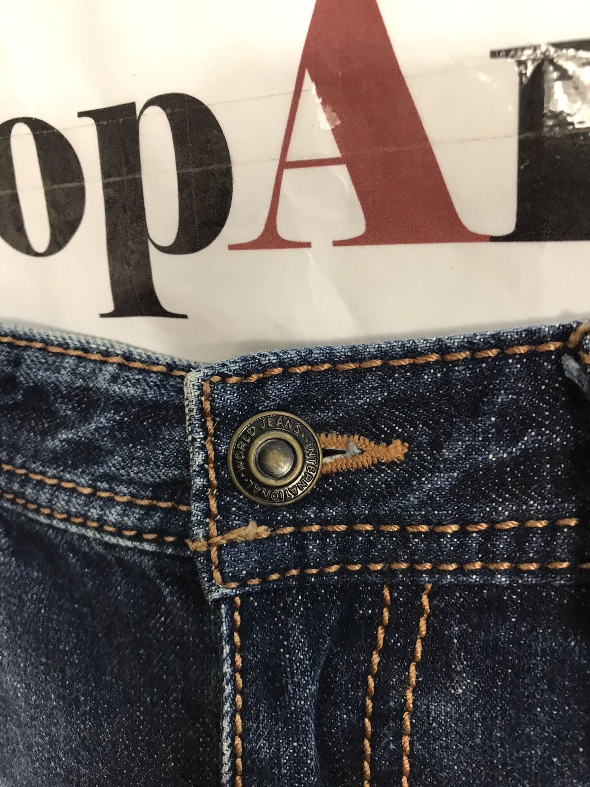 Japanese Brand East Twenty Box Design Painting Denim Jeans Style Size US 34 / EU 50 - 7 Thumbnail