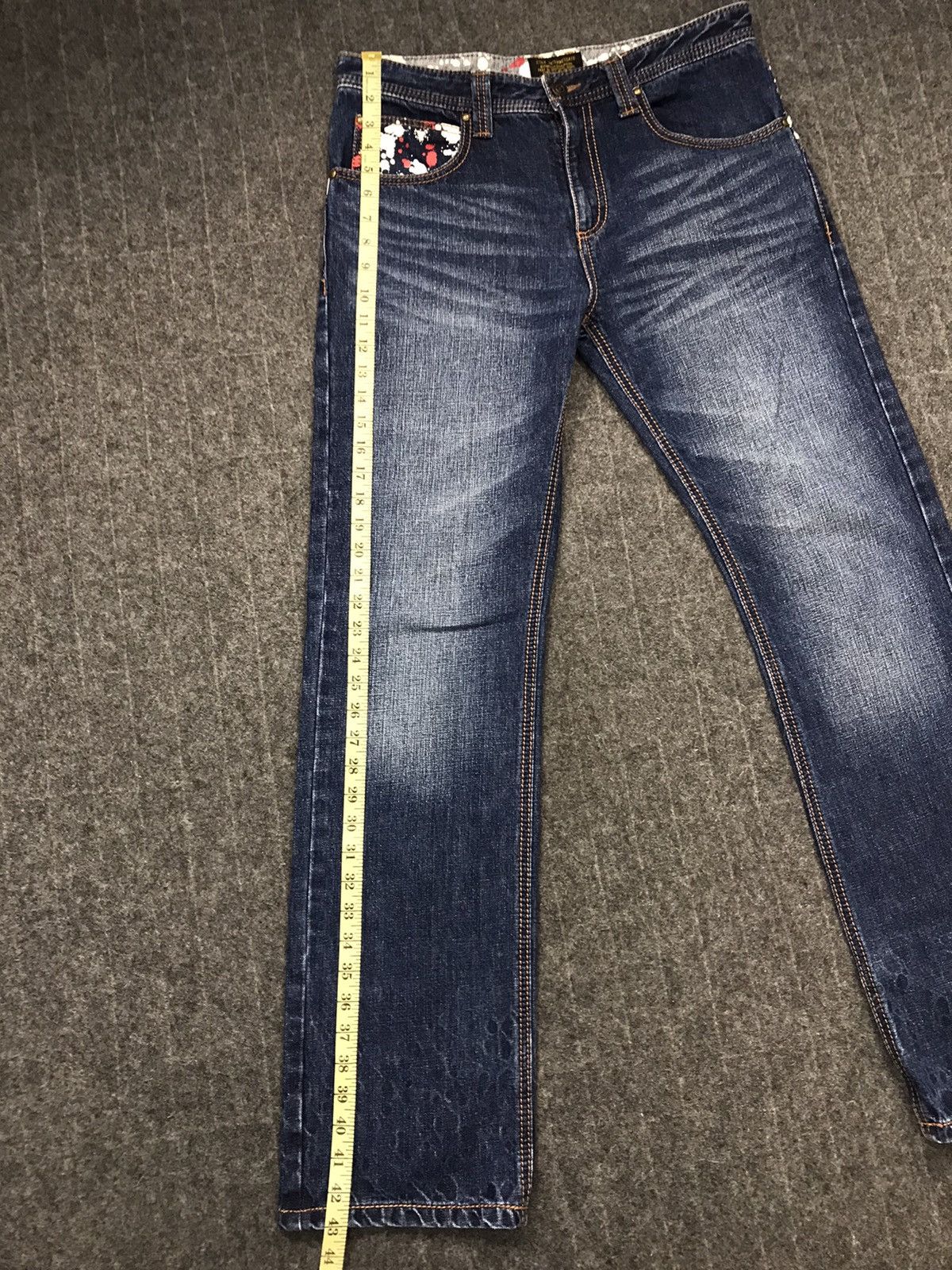 Japanese Brand East Twenty Box Design Painting Denim Jeans Style Size US 34 / EU 50 - 21 Thumbnail