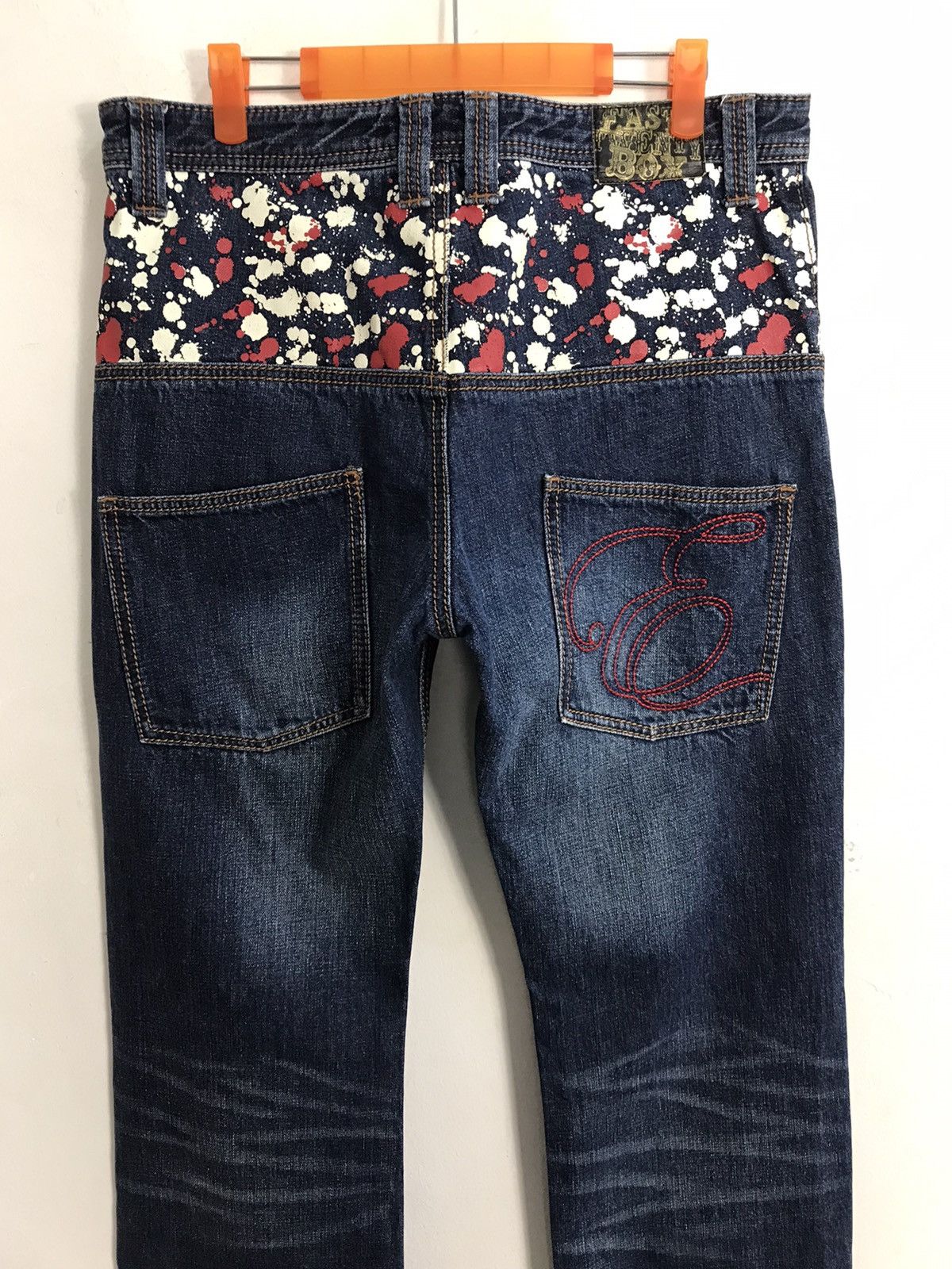 Japanese Brand East Twenty Box Design Painting Denim Jeans Style Size US 34 / EU 50 - 10 Thumbnail