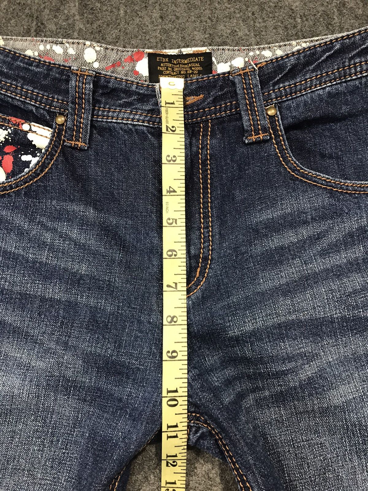 Japanese Brand East Twenty Box Design Painting Denim Jeans Style Size US 34 / EU 50 - 18 Thumbnail