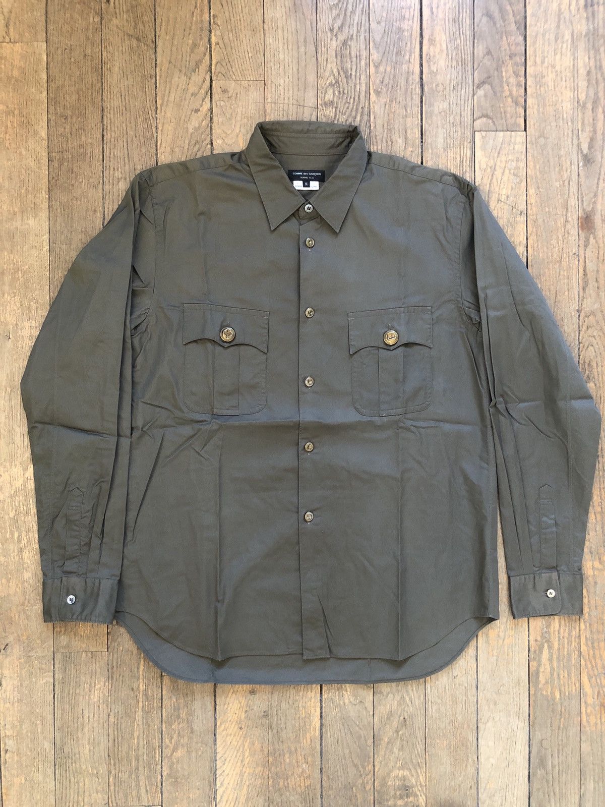 image of Comme Des Garcons x Comme Des Garcons Homme Plus Cdg Homme Plus Shirt in Kaki, Men's (Size Medium)