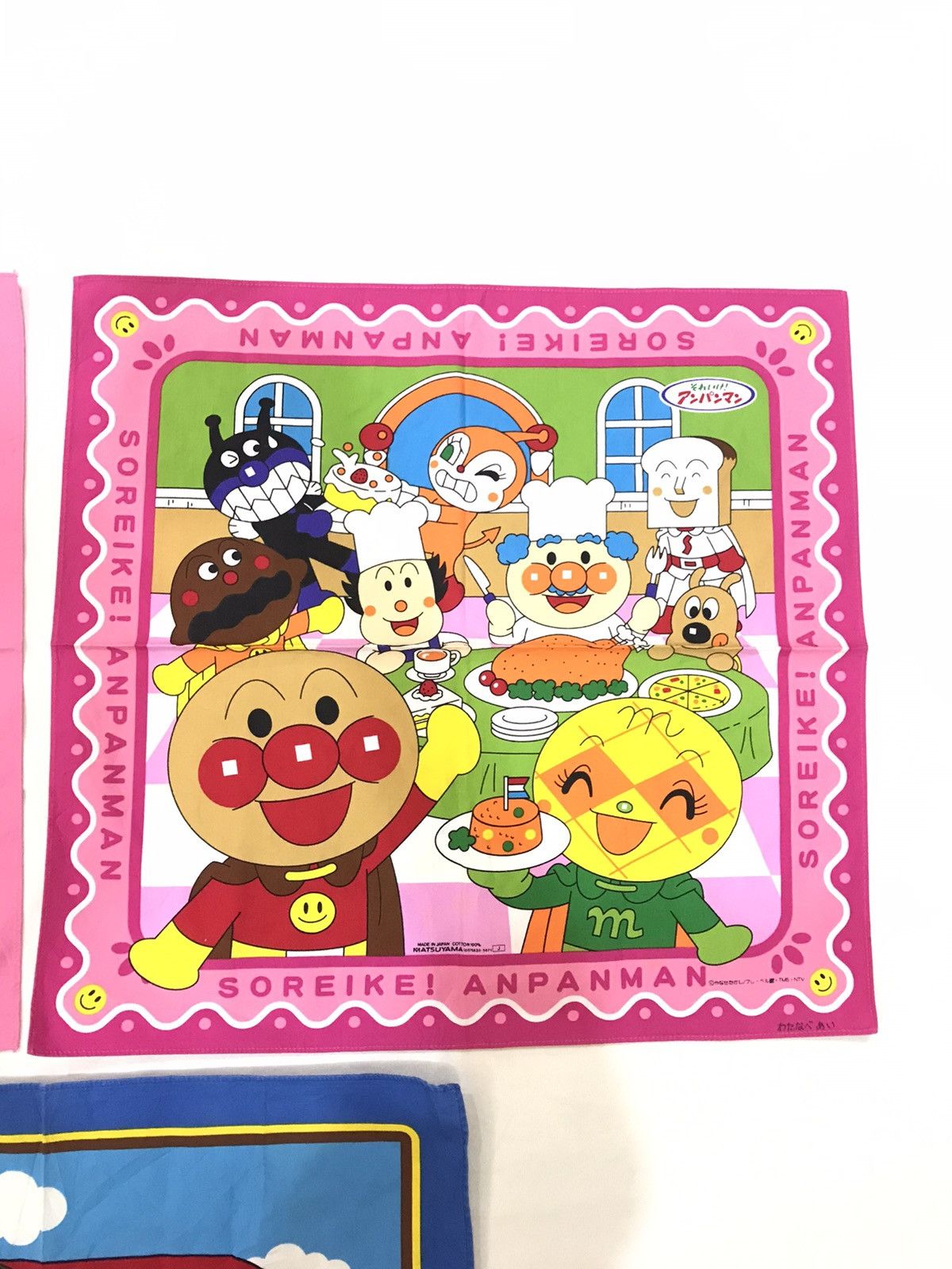 Cartoon Network × Japanese Brand × Vintage SET OF 3 COTTON ANPANMAN HANDKERCHIEFS JAPAN Size ONE SIZE - 4 Thumbnail