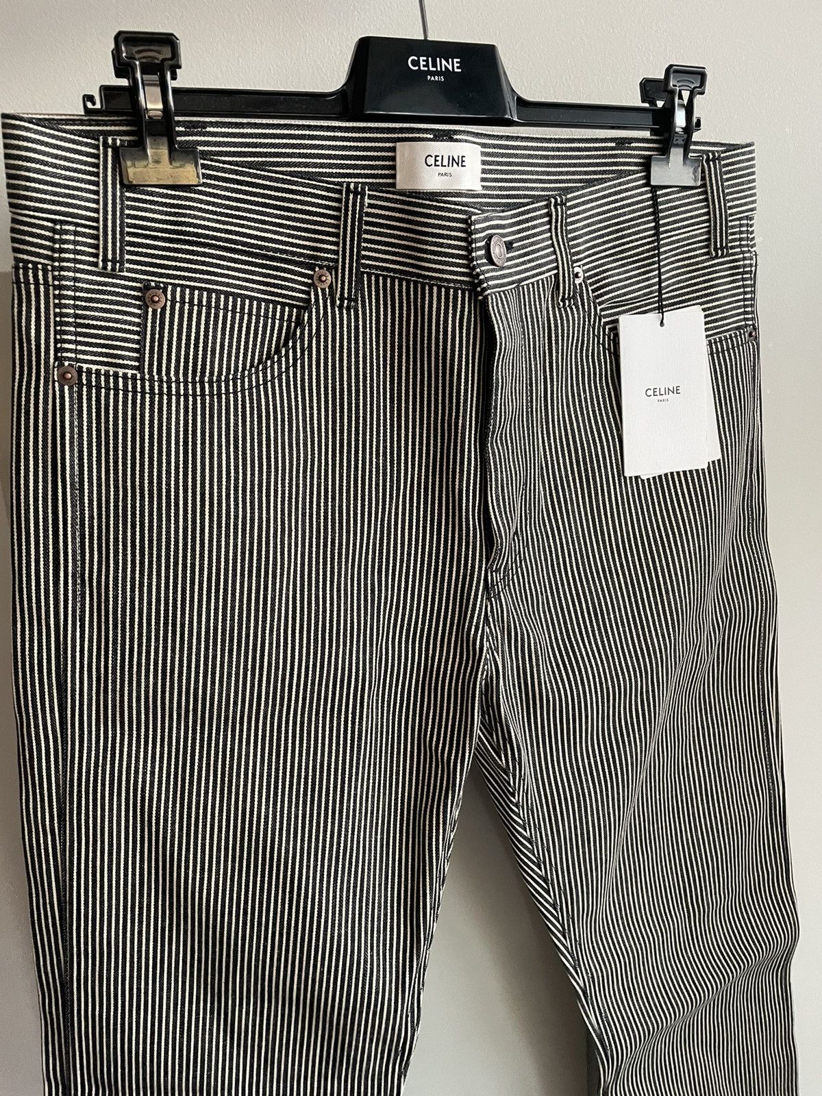 Celine × Hedi Slimane Rare Super Runway Brand New Hedi Slim Low Rise Skinny Pant Size US 33 - 22 Thumbnail