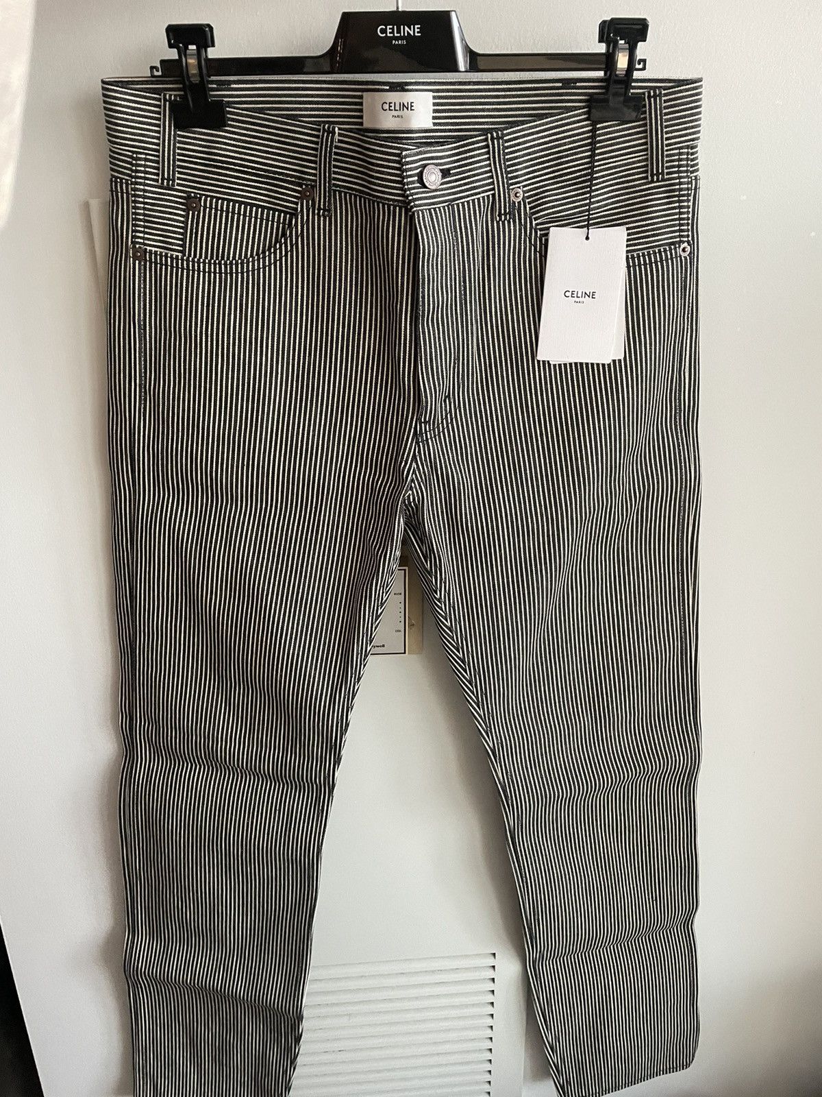 Celine × Hedi Slimane Rare Super Runway Brand New Hedi Slim Low Rise Skinny Pant Size US 33 - 23 Thumbnail