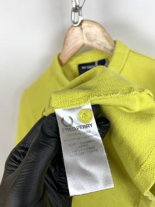 Fred perry yellow sales shirt