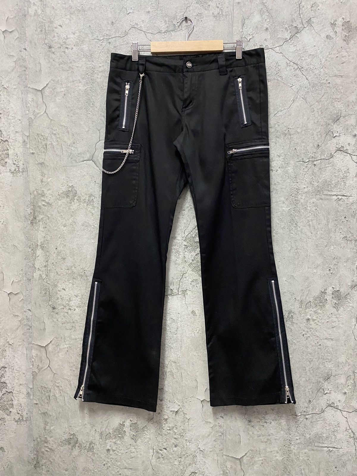Vintage Dickies Cargo Bondage Zipper Flared Pants