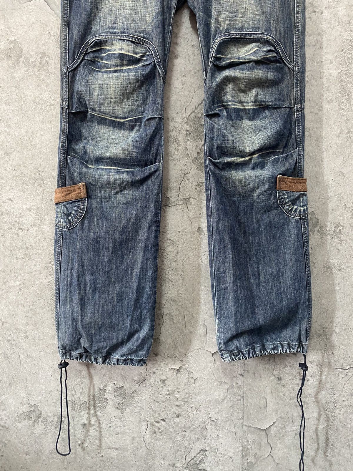 Japanese Brand i2n Japan Cargo Parachute Bondage Denim Pants Size US 30 / EU 46 - 5 Thumbnail