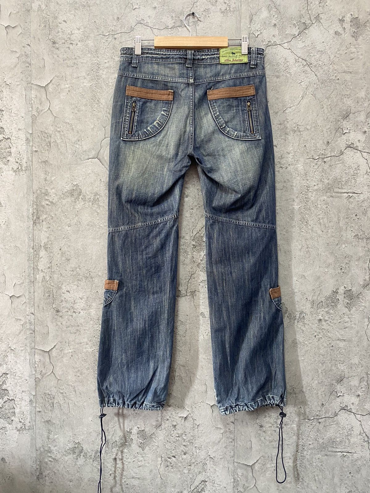 Japanese Brand i2n Japan Cargo Parachute Bondage Denim Pants Size US 30 / EU 46 - 2 Thumbnail