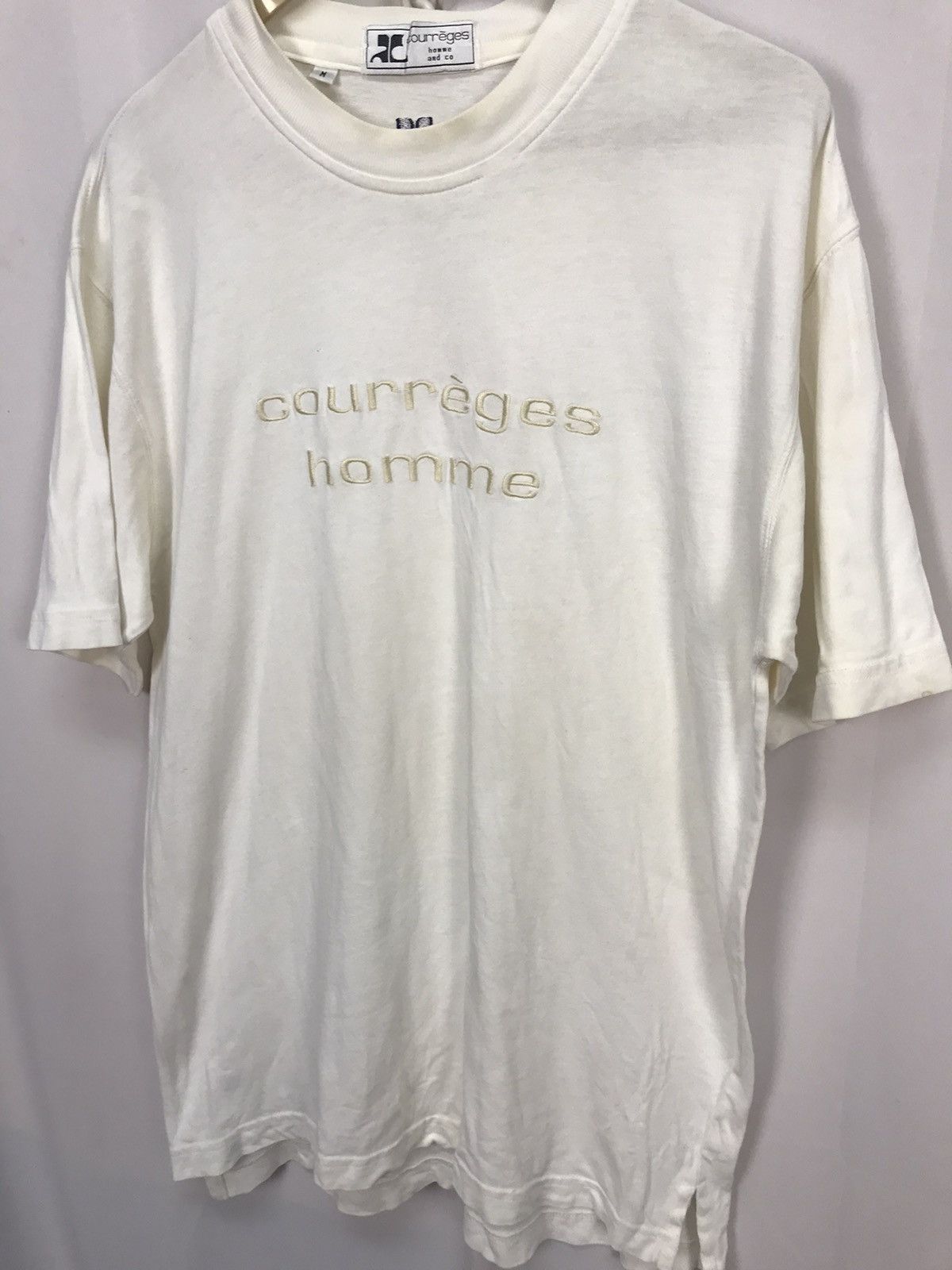 Courreges × Designer Courreges homme and co spellout tshirt Size US M / EU 48-50 / 2 - 5 Thumbnail