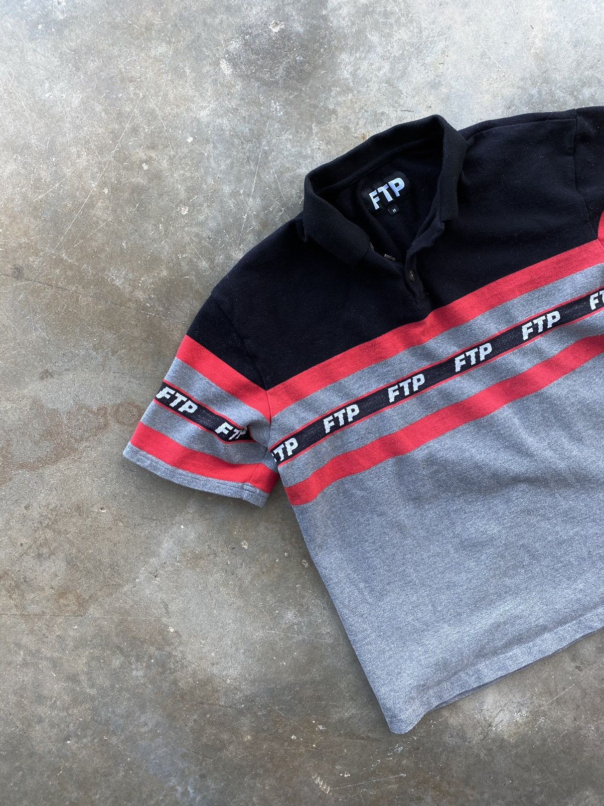 Fuck The Population Fuck The Population Tape Logo Black Red Polo Medium ❄️🧊 FTP Size US M / EU 48-50 / 2 - 2 Thumbnail