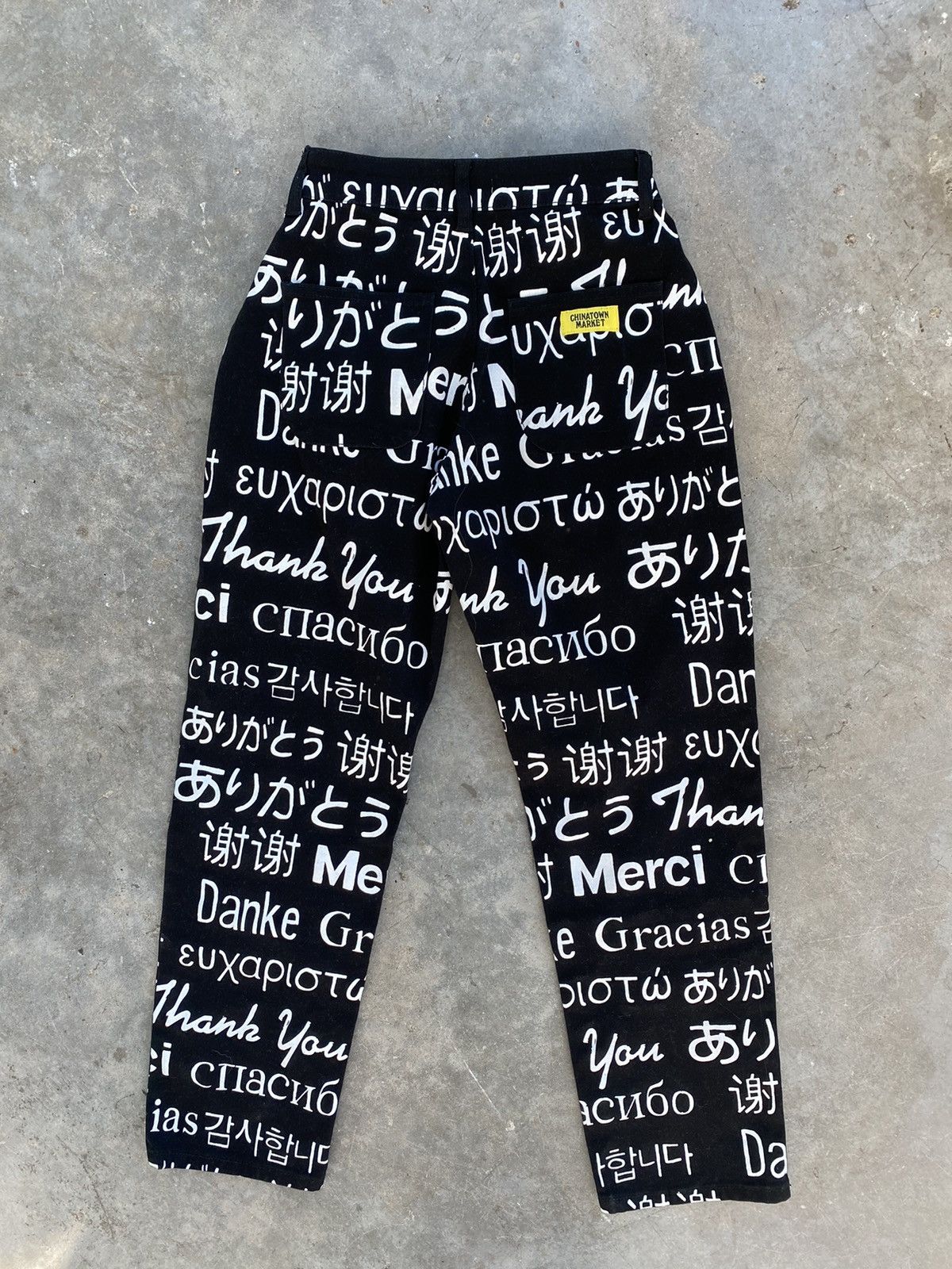 Market Chinatown Market “ Thank You “ Language Work Denim Jeans 🧊 Size US 30 / EU 46 - 3 Thumbnail