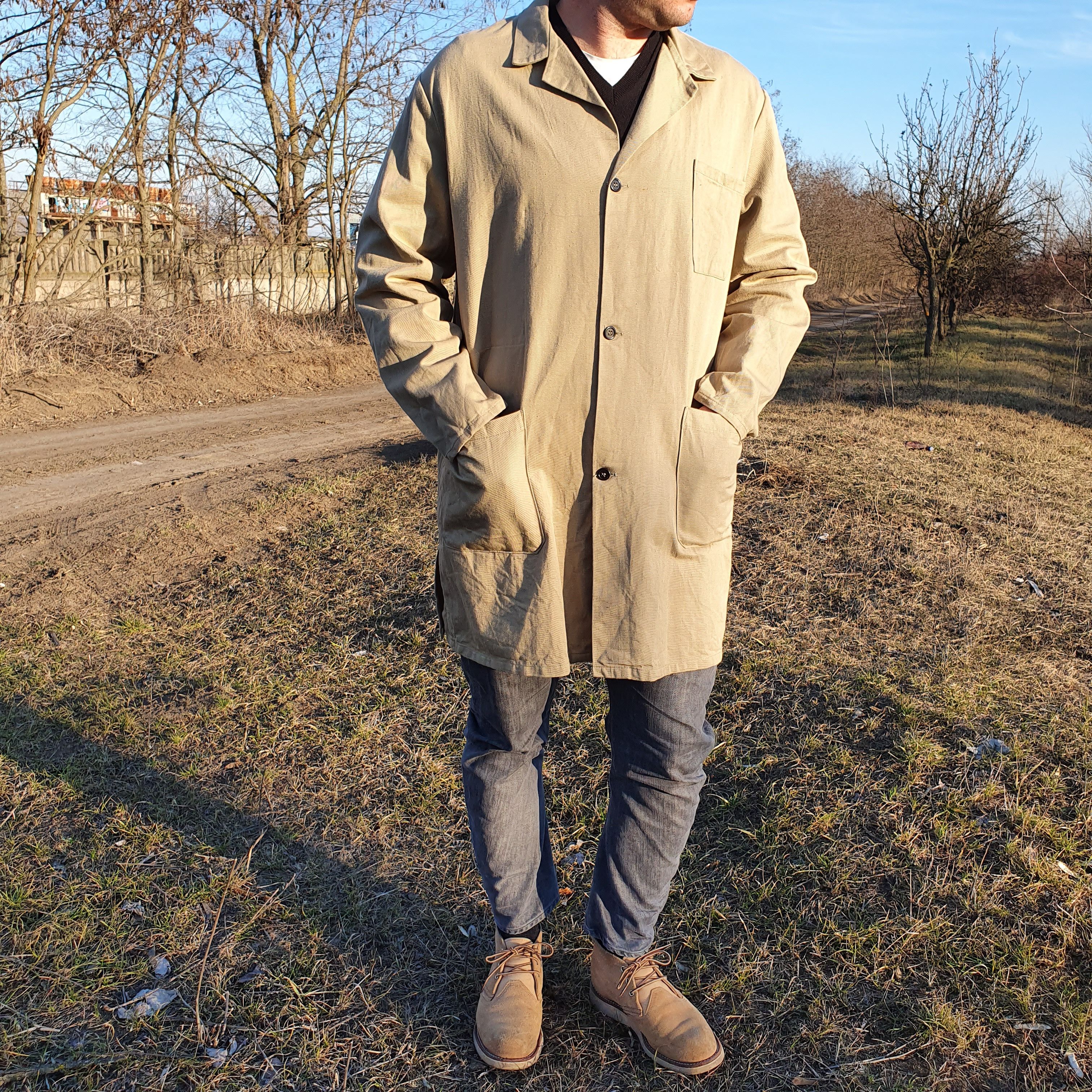 Le Laboureur × Vetra 50s Vintage Worker Light Coat French Chore Jacket Size US L / EU 52-54 / 3 - 3 Thumbnail