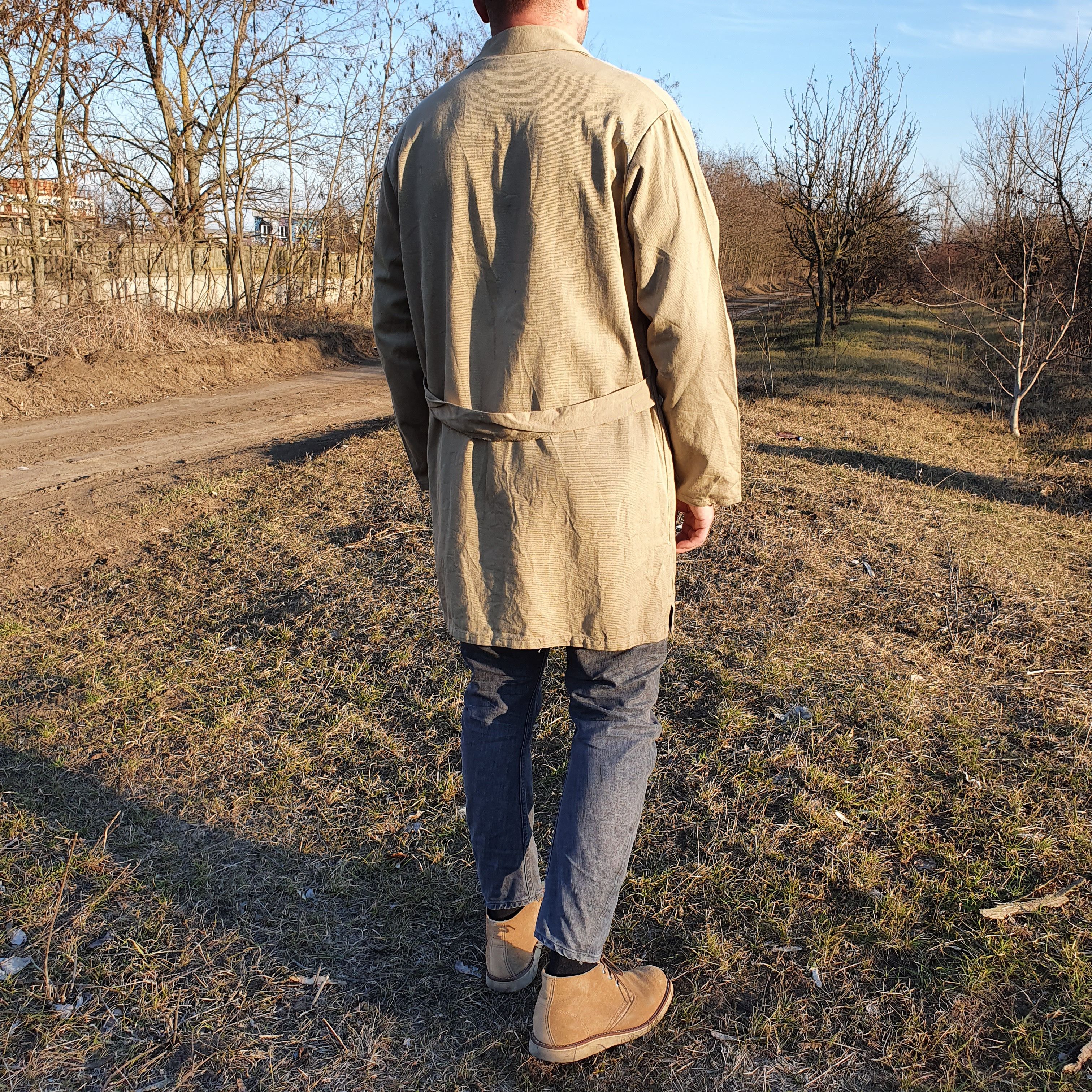 Le Laboureur × Vetra 50s Vintage Worker Light Coat French Chore Jacket Size US L / EU 52-54 / 3 - 5 Thumbnail