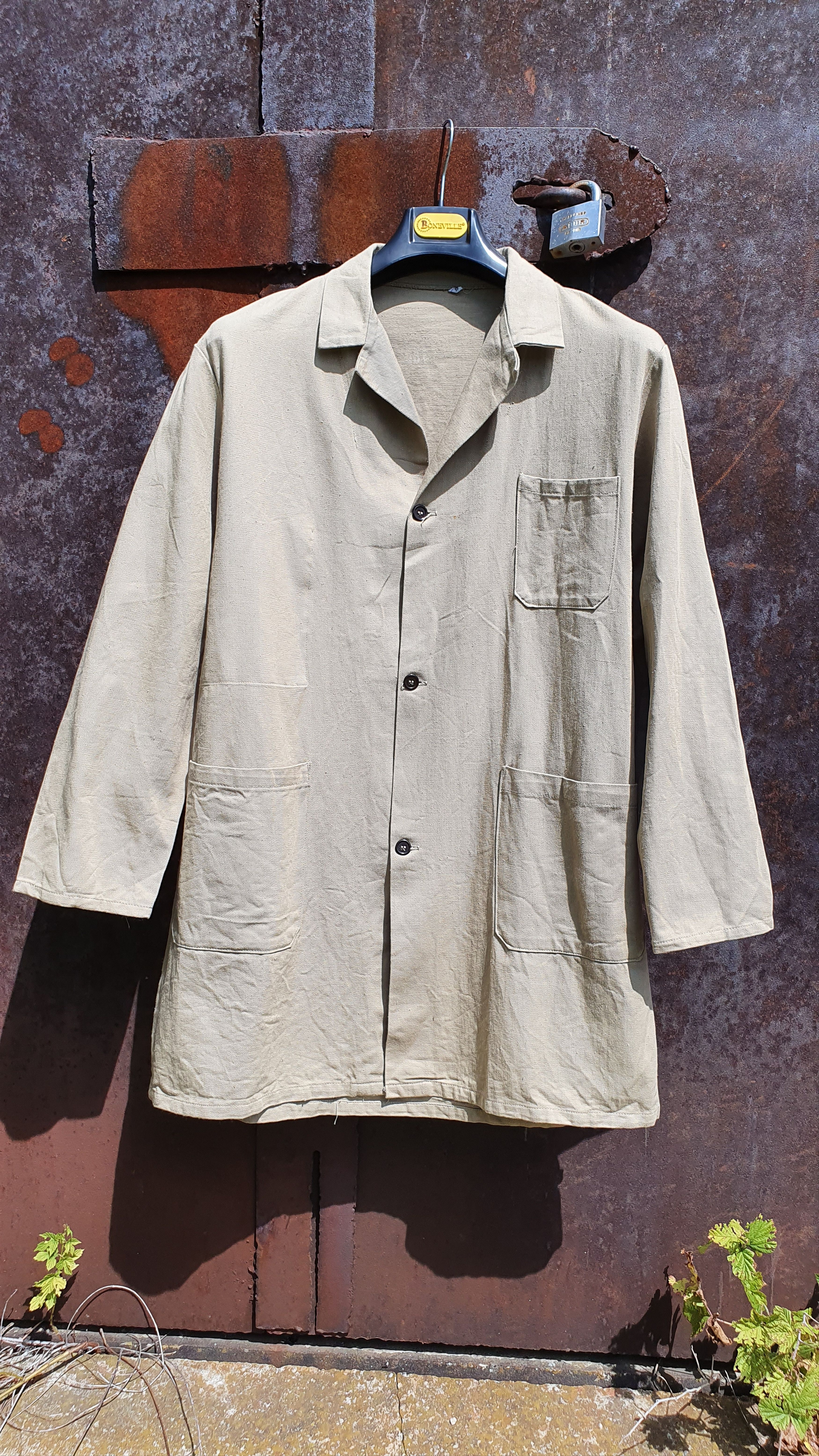 Le Laboureur × Vetra 50s Vintage Worker Light Coat French Chore Jacket Size US L / EU 52-54 / 3 - 7 Thumbnail