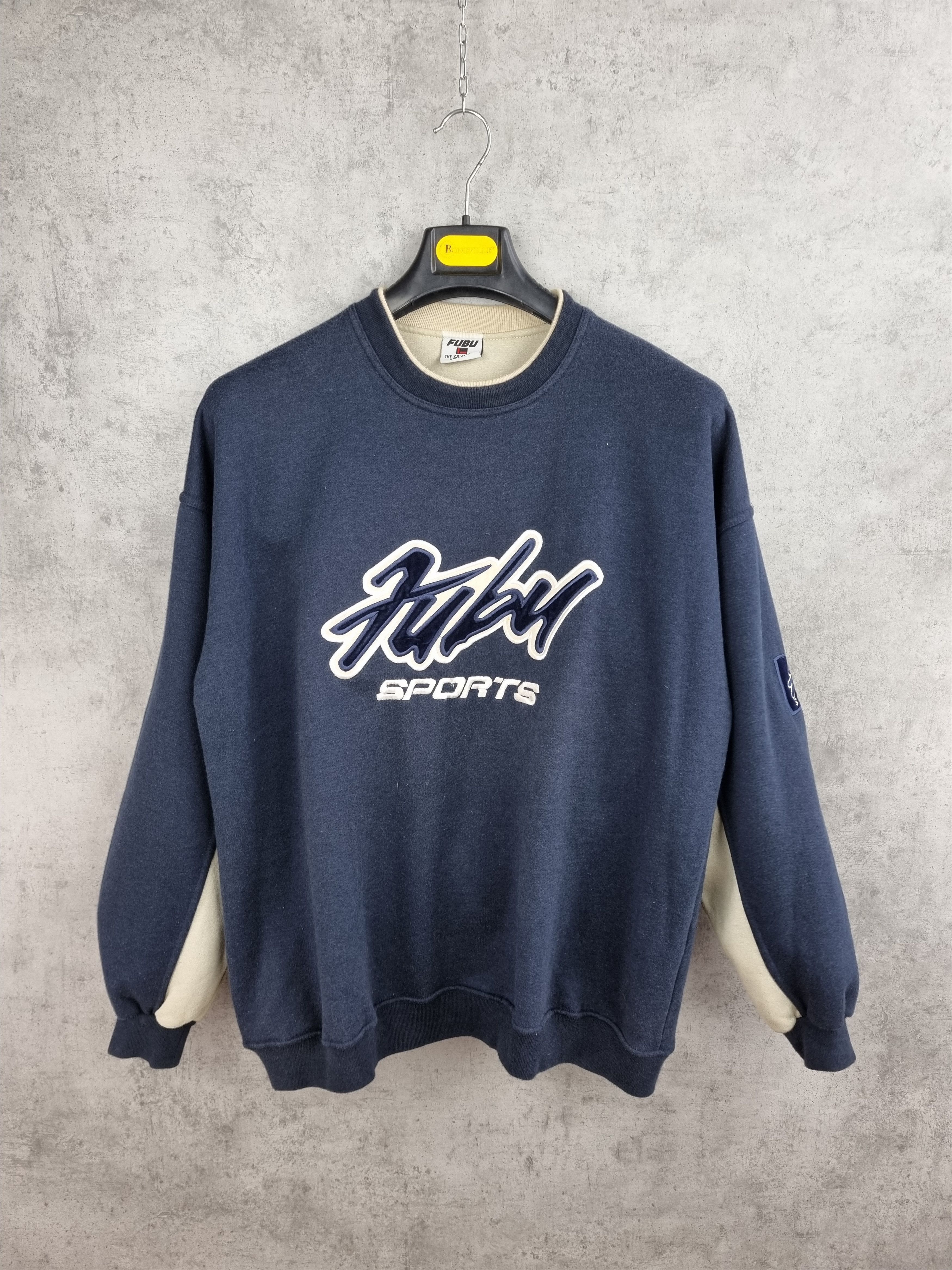Fubu × Vintage 90s FUBU Spellout Vintage Hip hop Rap Sweatshirt Wu Tang Size US L / EU 52-54 / 3 - 3 Thumbnail