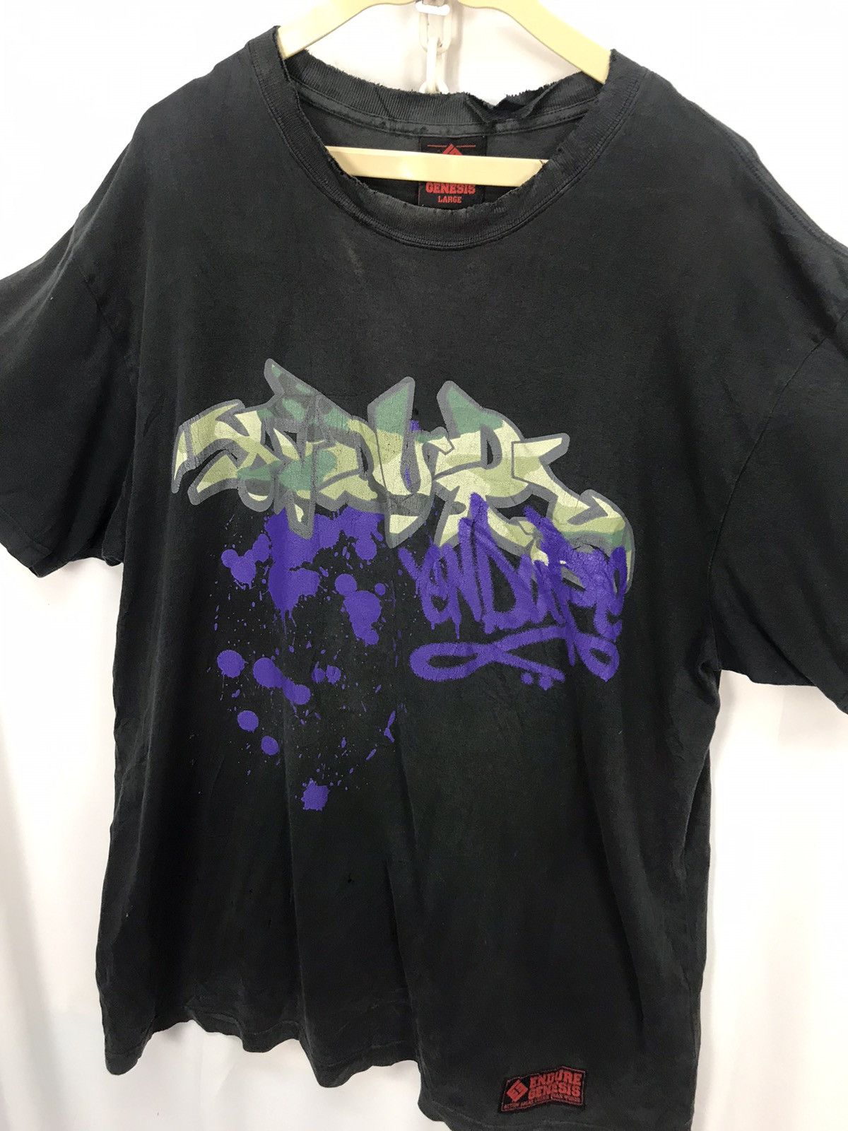 Japanese Brand × Vintage Vintage endure genesis printed distressed tshirt Size US L / EU 52-54 / 3 - 6 Thumbnail