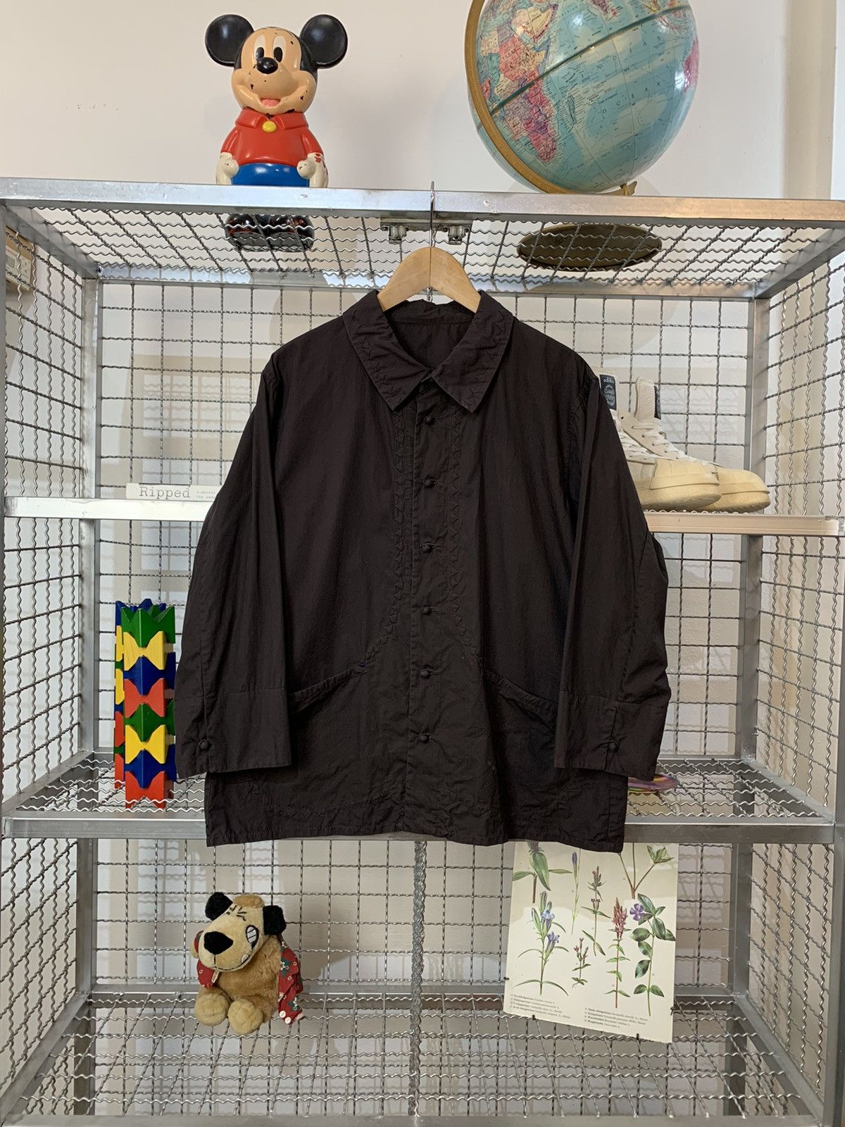 image of Haat Issey Miyake Shirt Jacket in Brown, Men's (Size Medium)