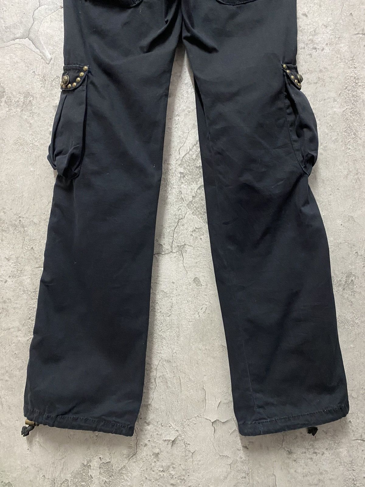 GOA Moussy Japan Flared Studded Multi Pocket Cargo Pants Vintage Size US 27 - 12 Thumbnail