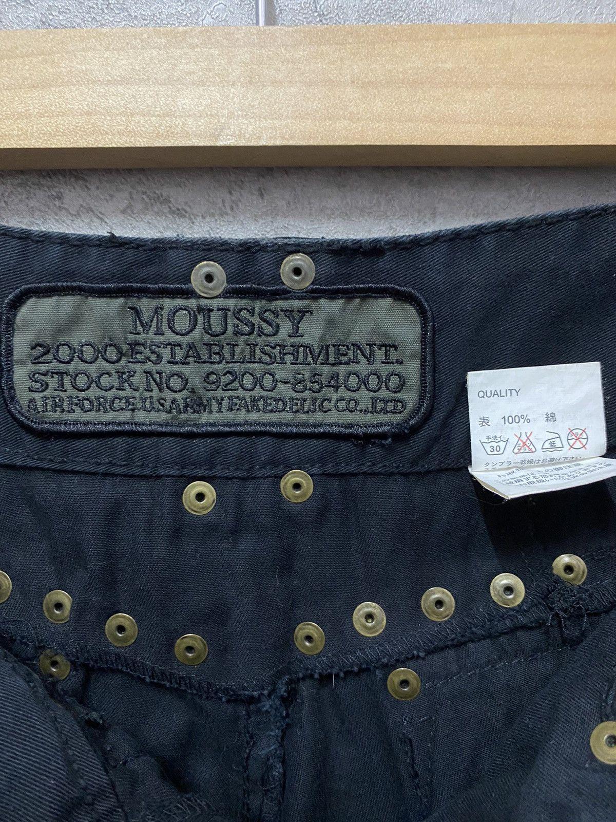 GOA Moussy Japan Flared Studded Multi Pocket Cargo Pants Vintage Size US 27 - 15 Thumbnail