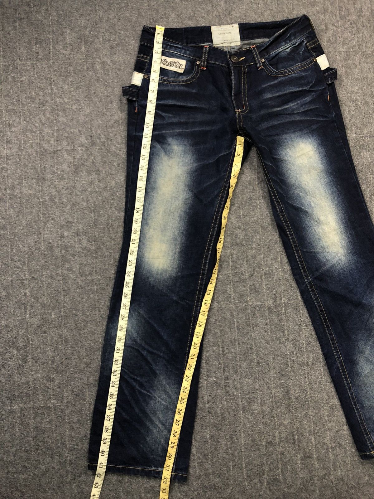 Japanese Brand × Vintage 90s Lolita Jeans By Concert Club Tapered Washed Indigo Denim Size US 32 / EU 48 - 17 Thumbnail