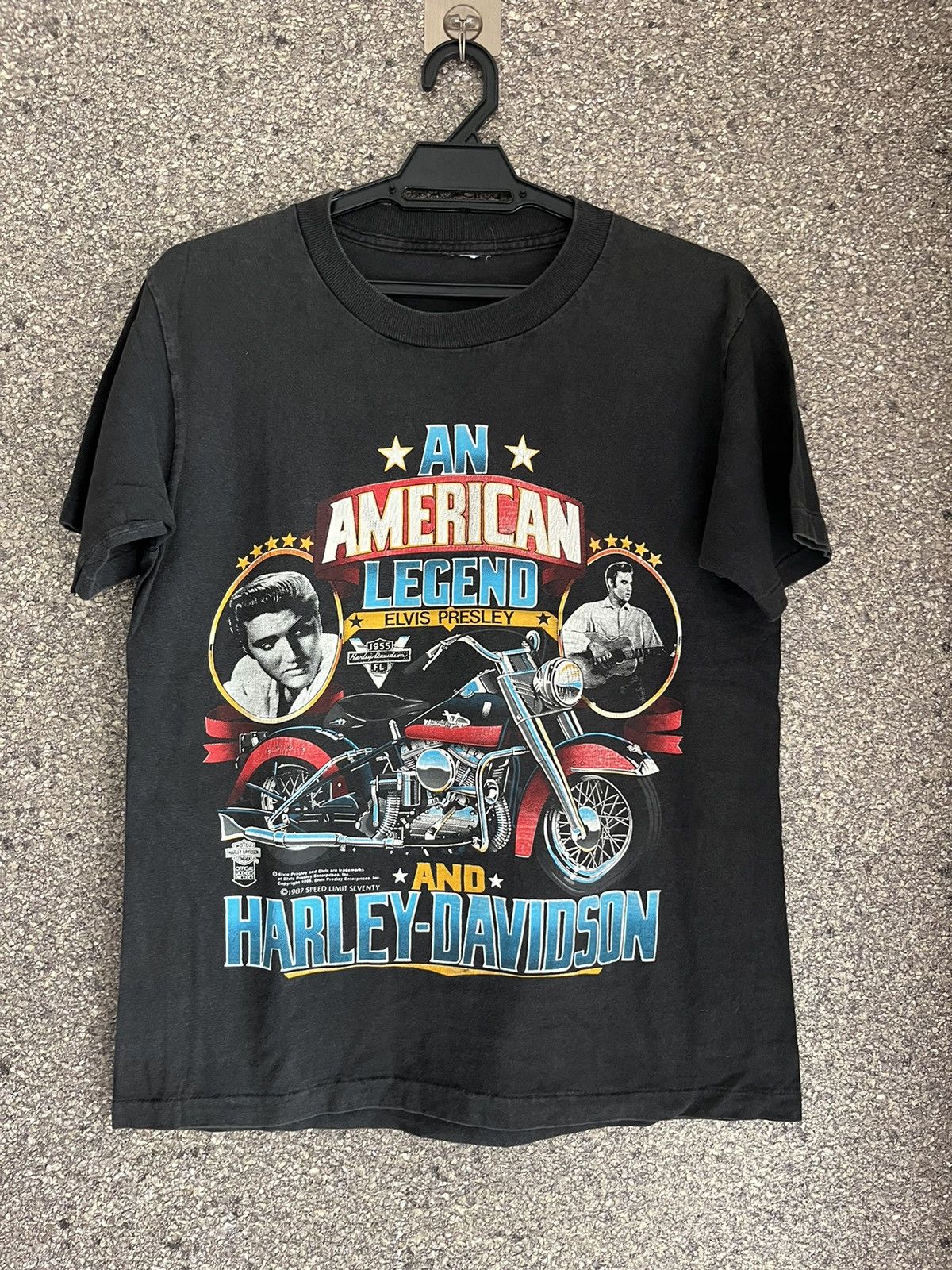 image of Band Tees x Vintage Harley Davidson Ft18 in Black, Men's (Size Medium)