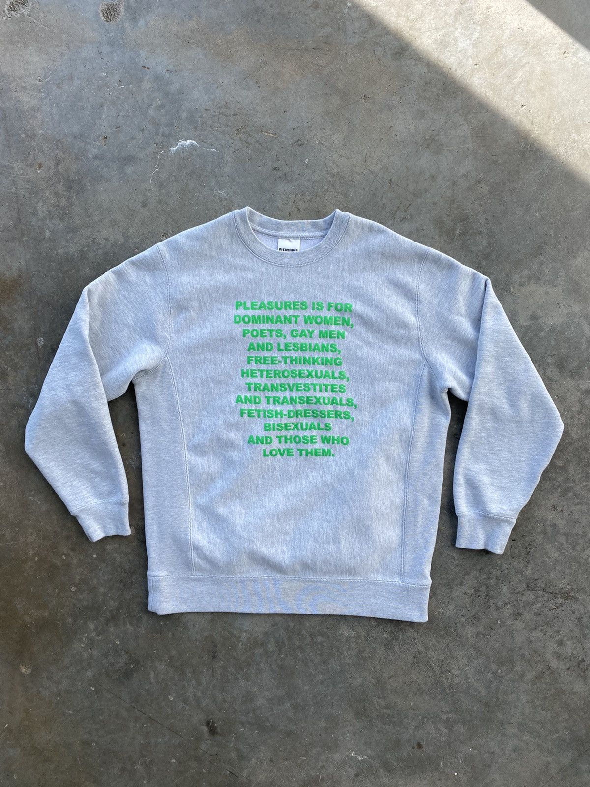 Pleasures Pleasures Is For... Grey Sweatshirt Sz. Large L ❄️🥣🧊 Size US L / EU 52-54 / 3 - 1 Thumbnail