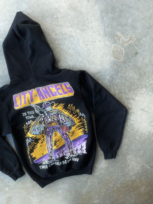 Warren Lotas Warren Lotas Lakers “ City Of Angels “ Black Lebron Hoodie ❄️