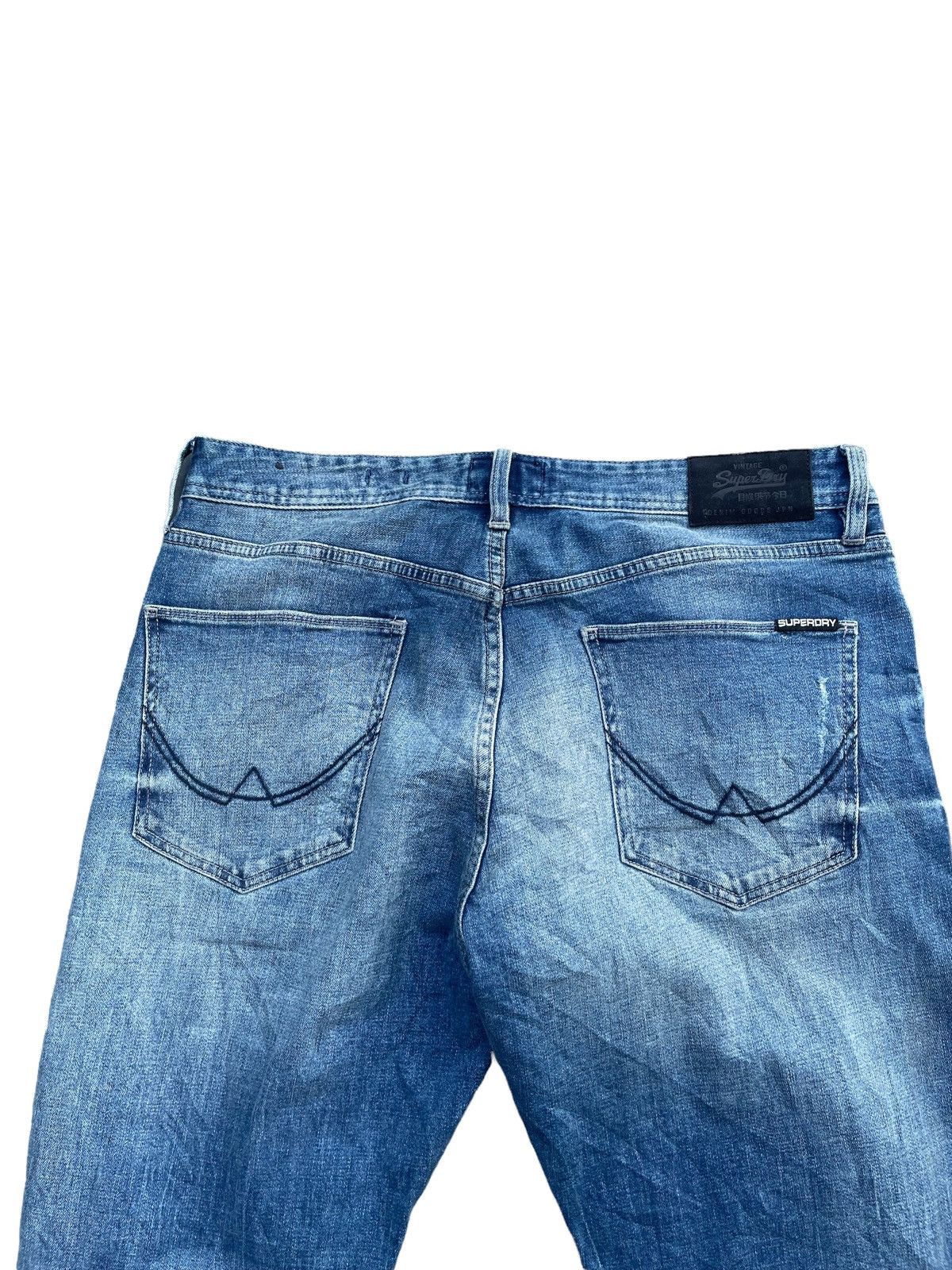 Japanese Brand Superdry Loose Slim Fit Distresed Denim Size US 35 - 10 Thumbnail