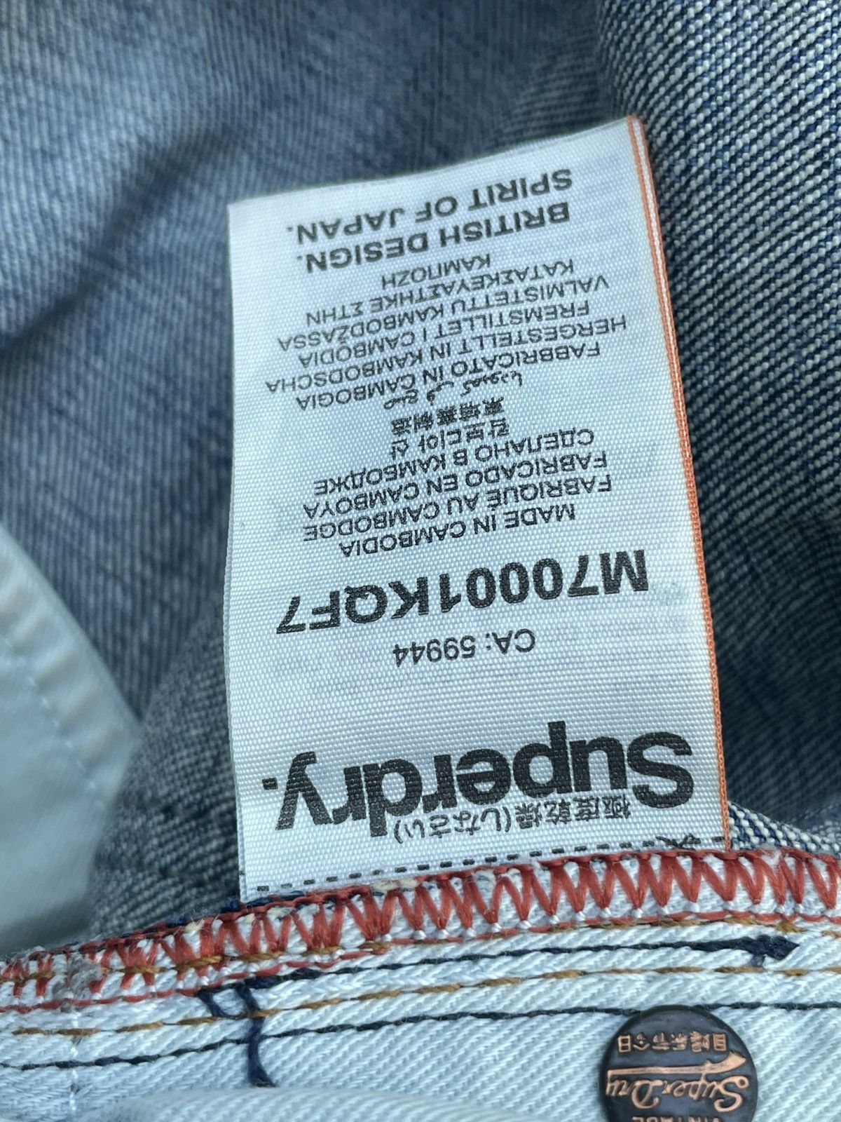 Japanese Brand Superdry Loose Slim Fit Distresed Denim Size US 35 - 16 Thumbnail