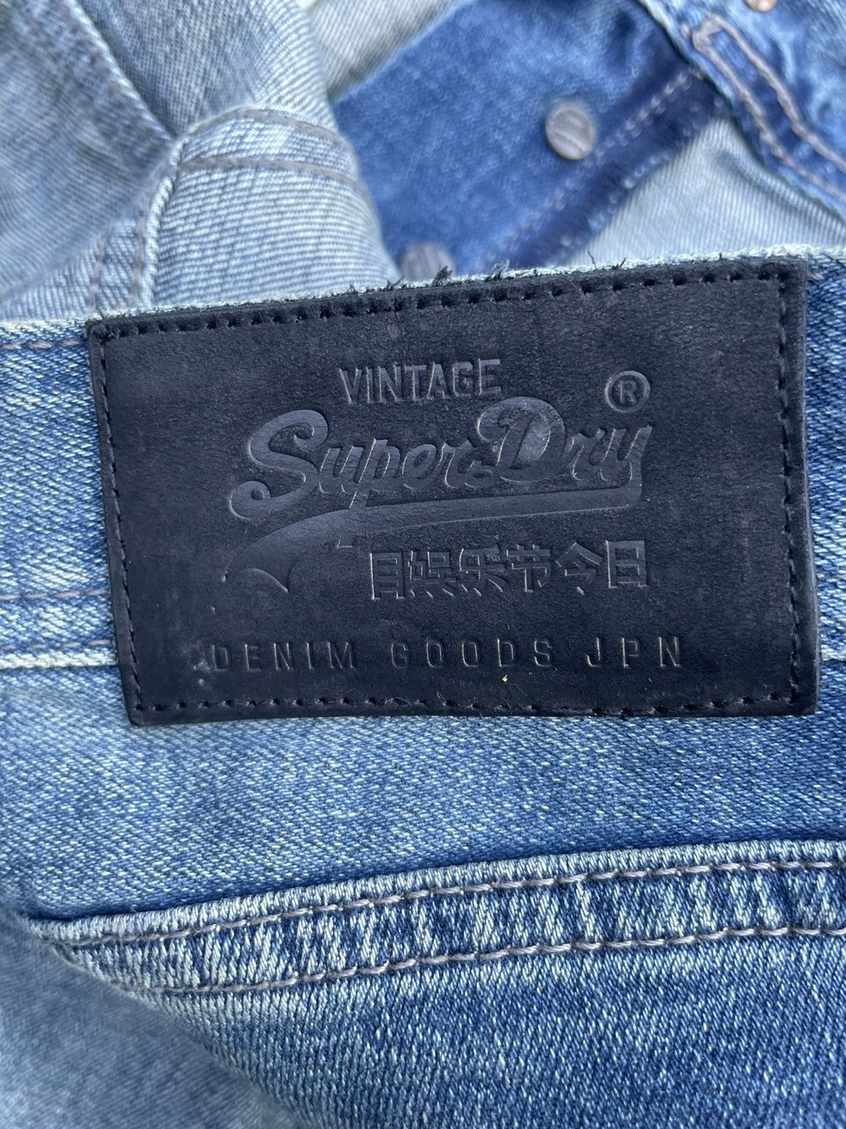 Japanese Brand Superdry Loose Slim Fit Distresed Denim Size US 35 - 12 Thumbnail