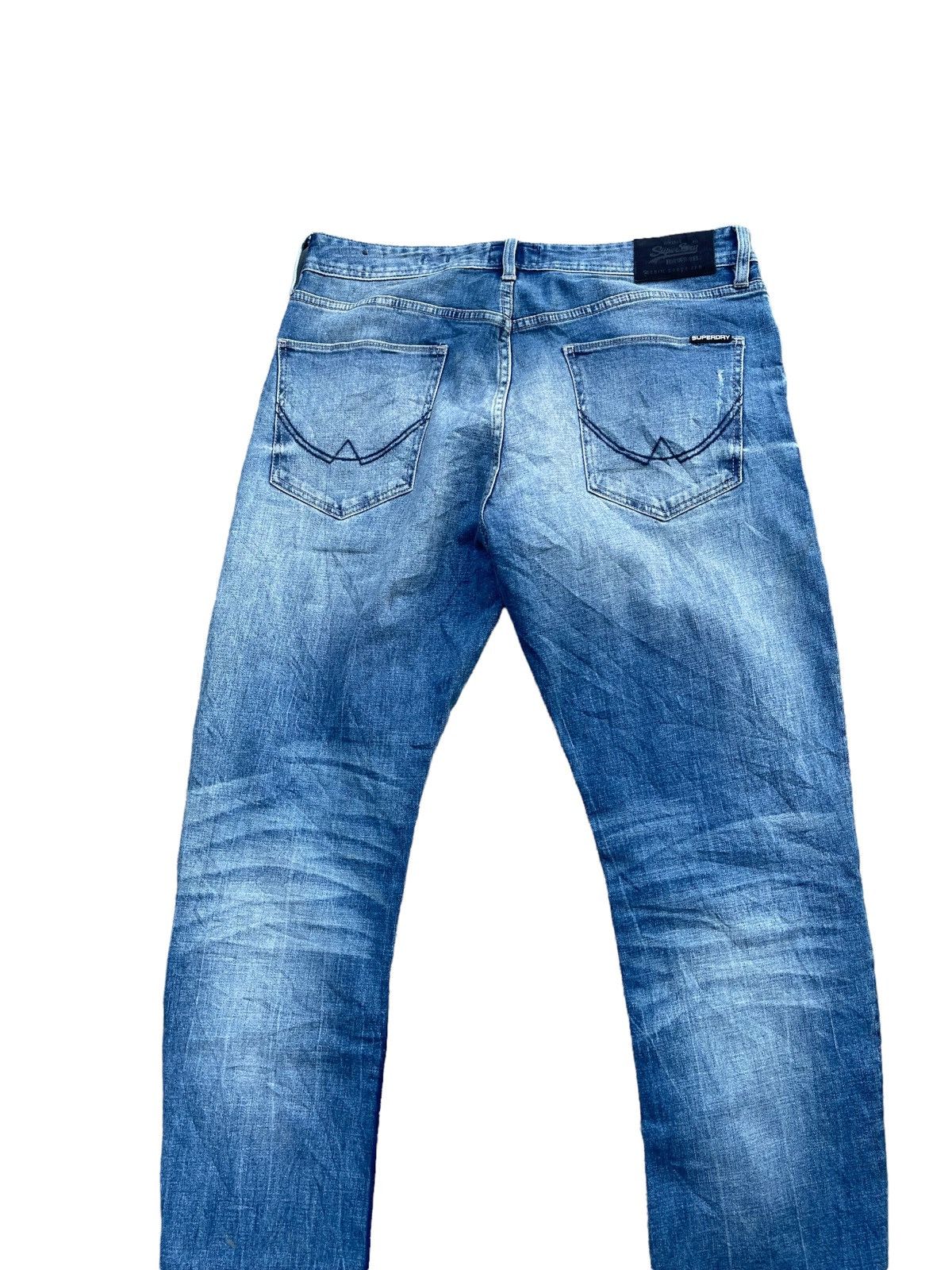 Japanese Brand Superdry Loose Slim Fit Distresed Denim Size US 35 - 9 Thumbnail
