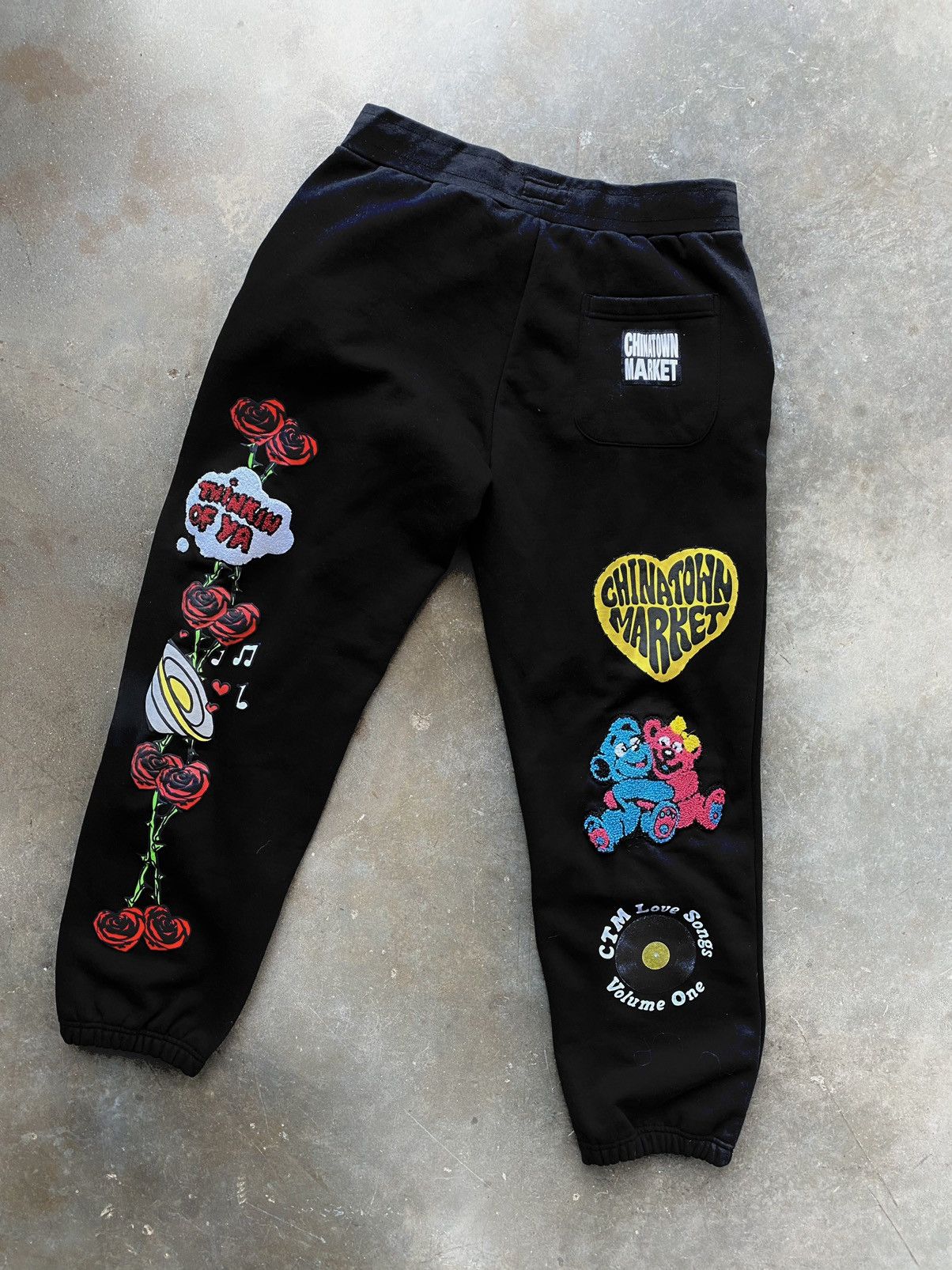 Market Chinatown Market Be Mine Sweatpants / Joggers Black XL ❄️ Size US 36 / EU 52 - 5 Thumbnail