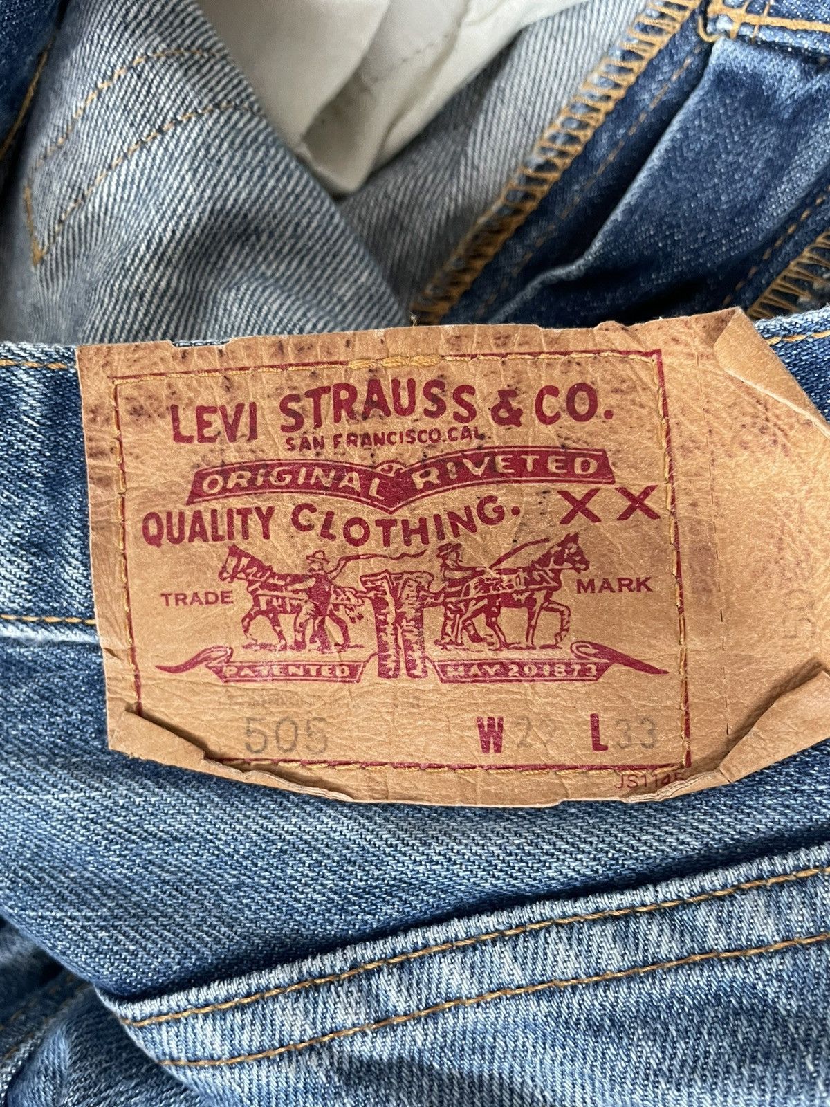 Levi's Levis 505 e 2007 Aging Faded Wash Size US 31 - 11 Thumbnail