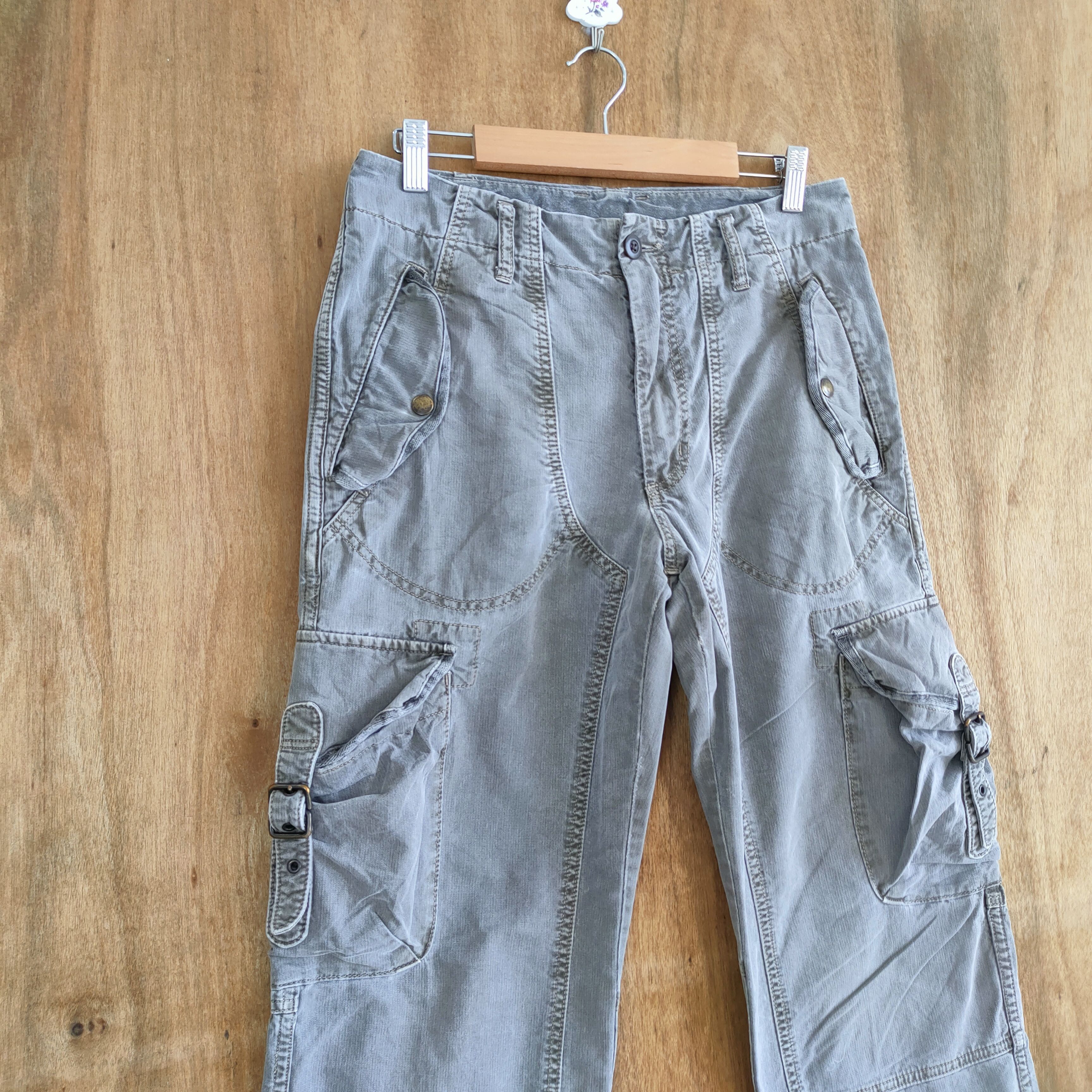 Japanese Brand VINTAGE JAPANESE DOUBLE KNEE CARGO PANTS Size US 30 / EU 46 - 4 Thumbnail