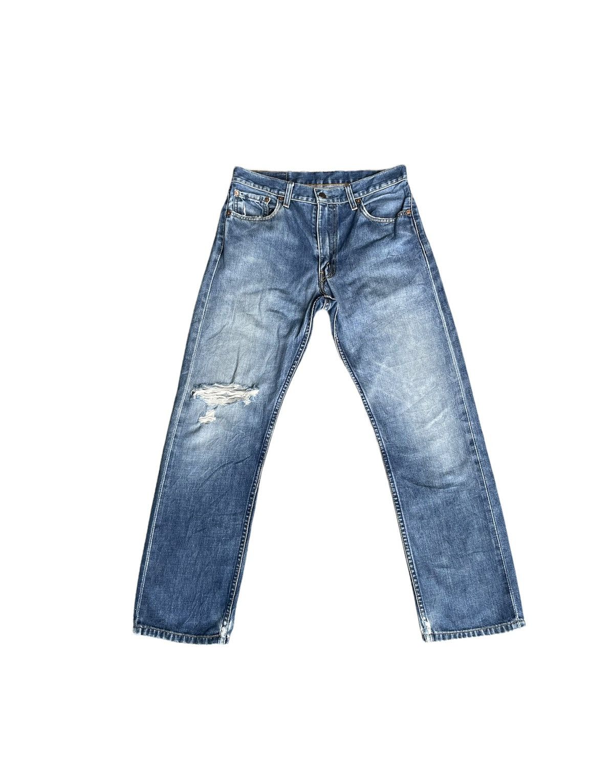 Levis 505 e 1999 Aging Distressed Denim