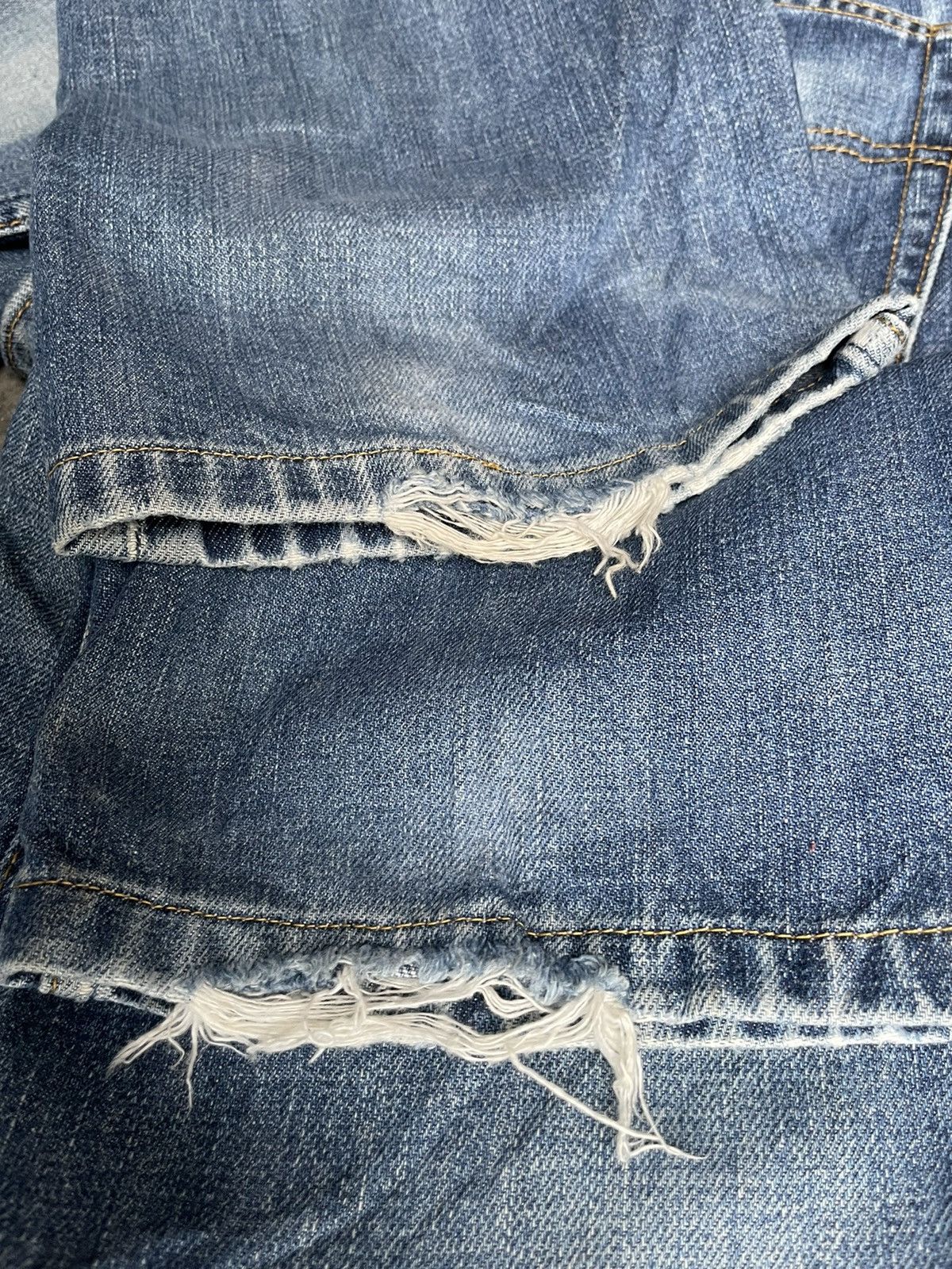 Levi's Levis 505 e 1999 Aging Distressed Denim Size US 31 - 10 Thumbnail