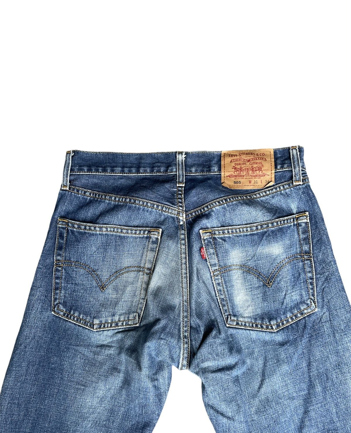 Levi's Levis 505 e 1999 Aging Distressed Denim Size US 31 - 9 Thumbnail