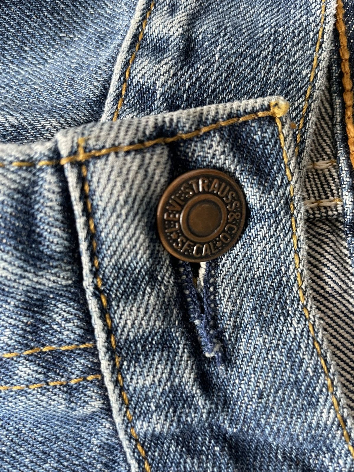 Levi's Levis 505 e 1999 Aging Distressed Denim Size US 31 - 16 Thumbnail