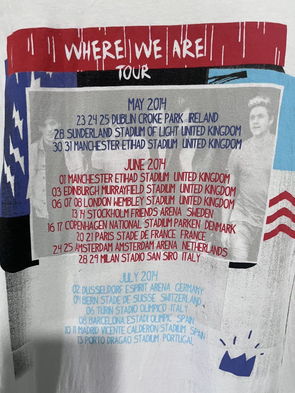 Vintage One direction 2014 Official Tour shirt Size US L / EU 52-54 / 3 - 2 Thumbnail