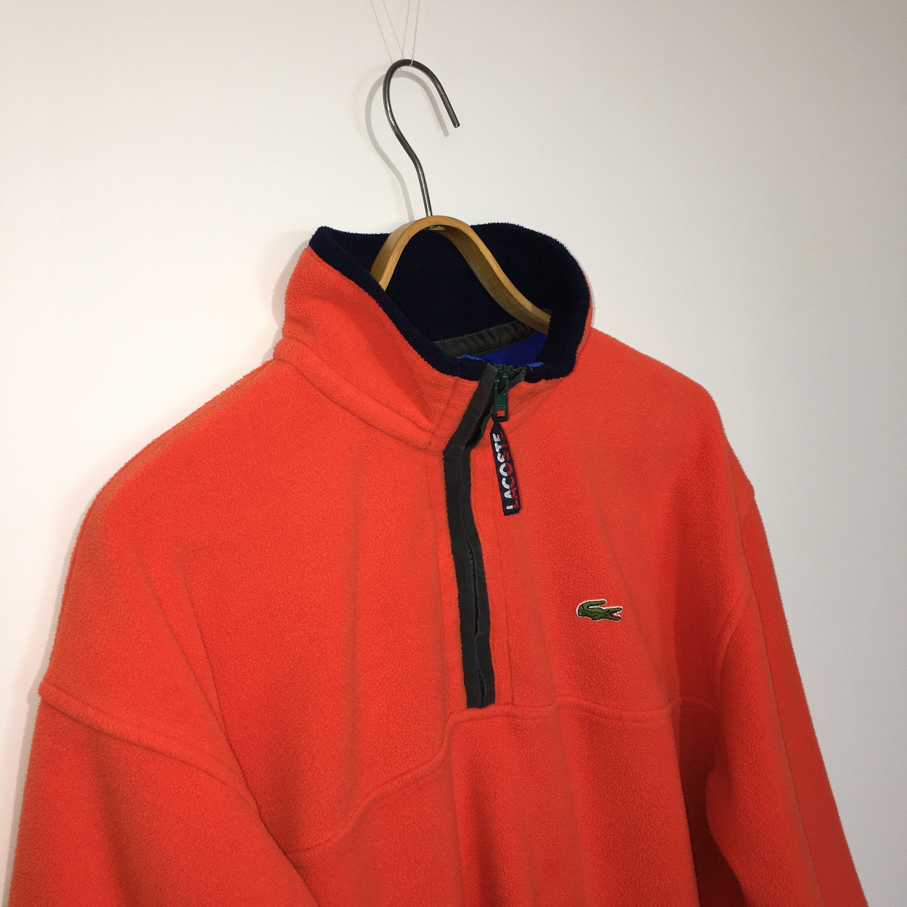 Lacoste Vintage Lacoste Sport Orange Fleece Pullover Jacket Size XL Size US XL / EU 56 / 4 - 3 Thumbnail