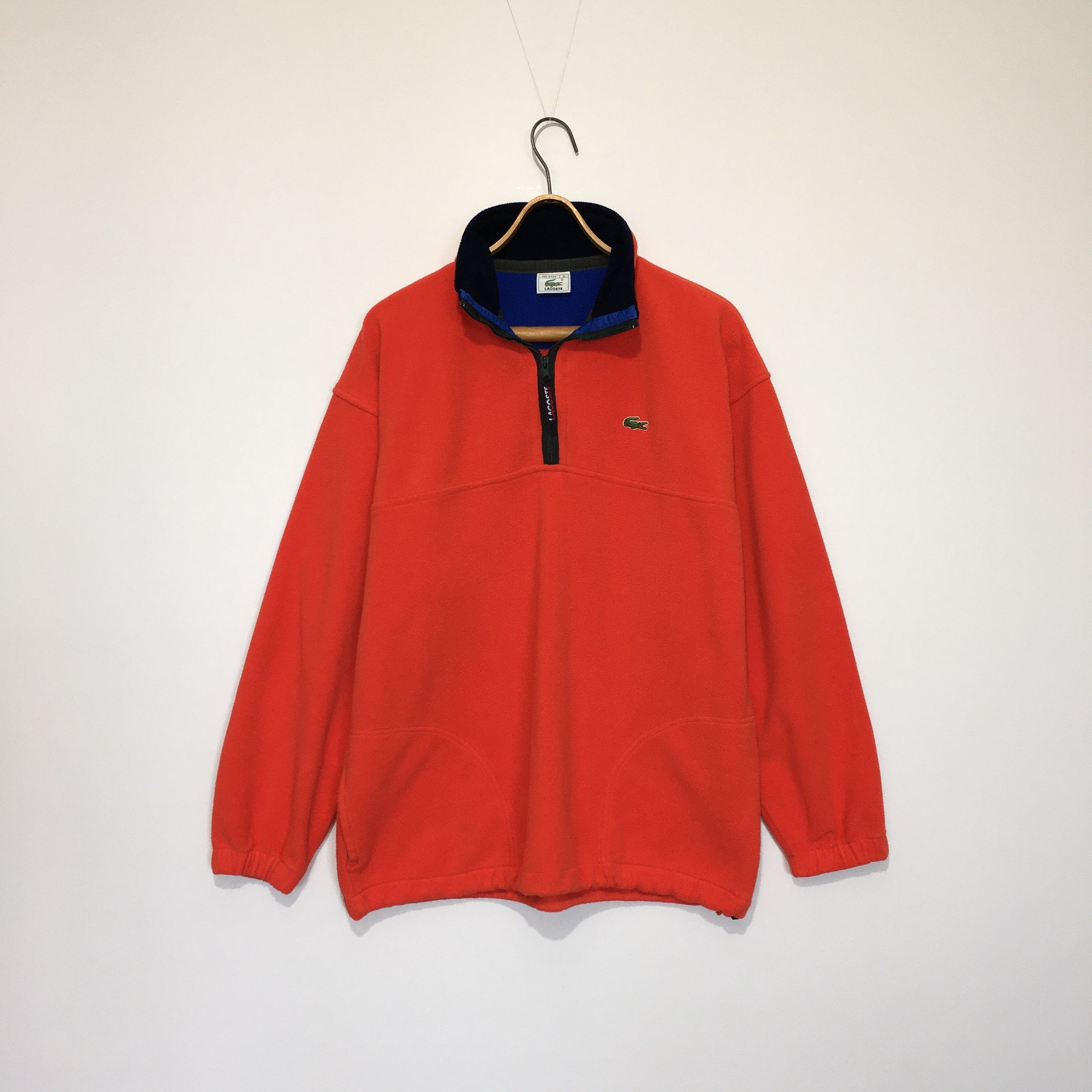 Lacoste Vintage Lacoste Sport Orange Fleece Pullover Jacket Size XL Size US XL / EU 56 / 4 - 1 Thumbnail