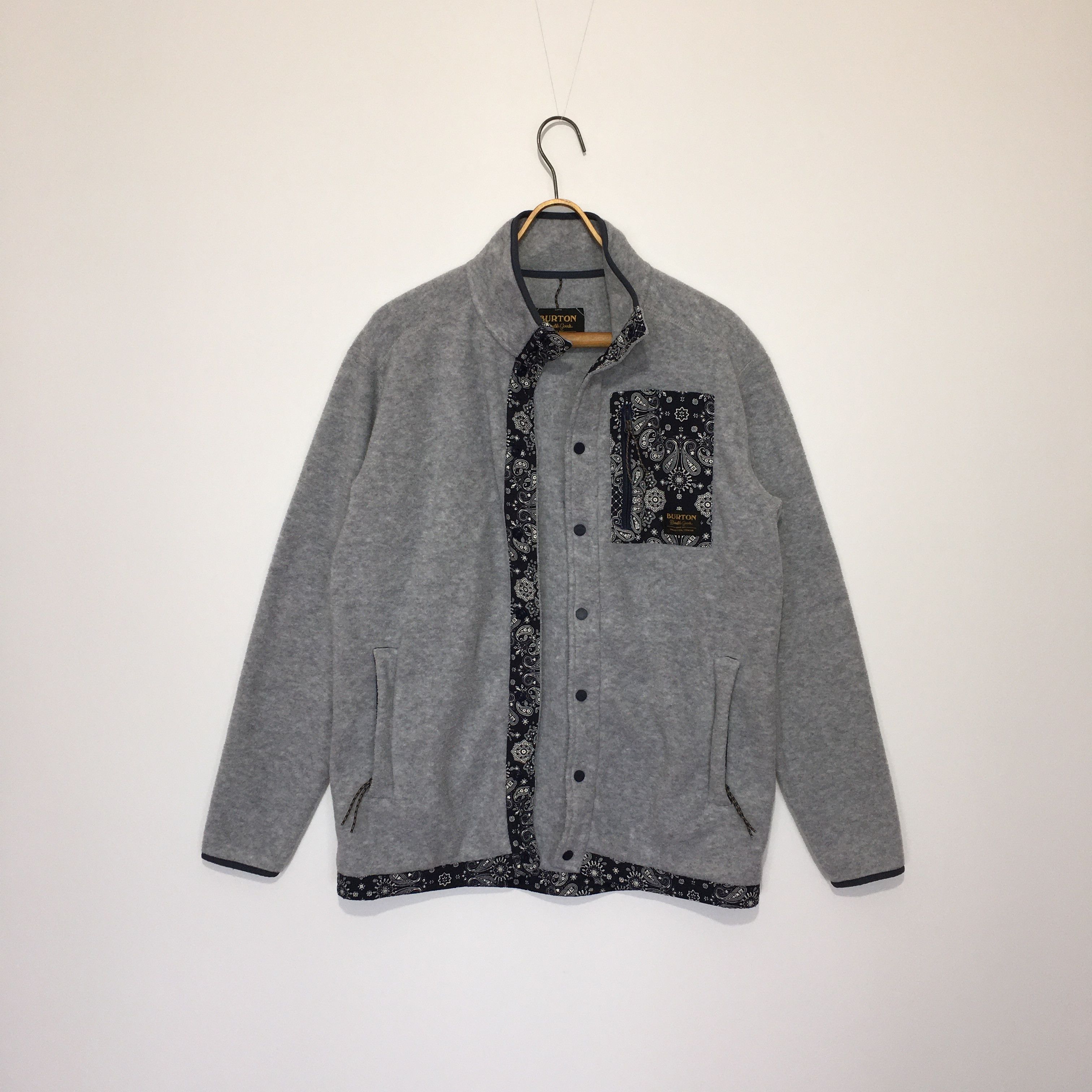MB Hearth Fleece Snap Polartec Bandana Jacket Size L