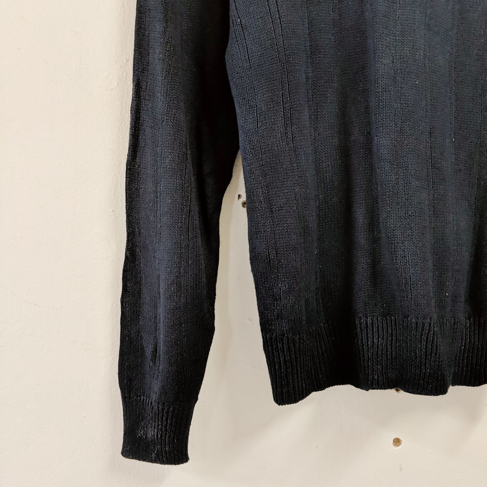 Aran Isles Knitwear × Japanese Brand × Vintage Vintage IVY-BROTHERS Stripe Knitwear Cardigan Size US M / EU 48-50 / 2 - 9 Thumbnail