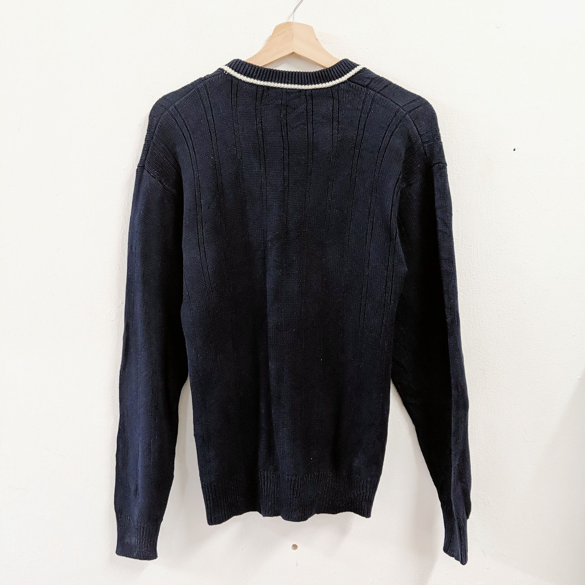Aran Isles Knitwear × Japanese Brand × Vintage Vintage IVY-BROTHERS Stripe Knitwear Cardigan Size US M / EU 48-50 / 2 - 8 Thumbnail