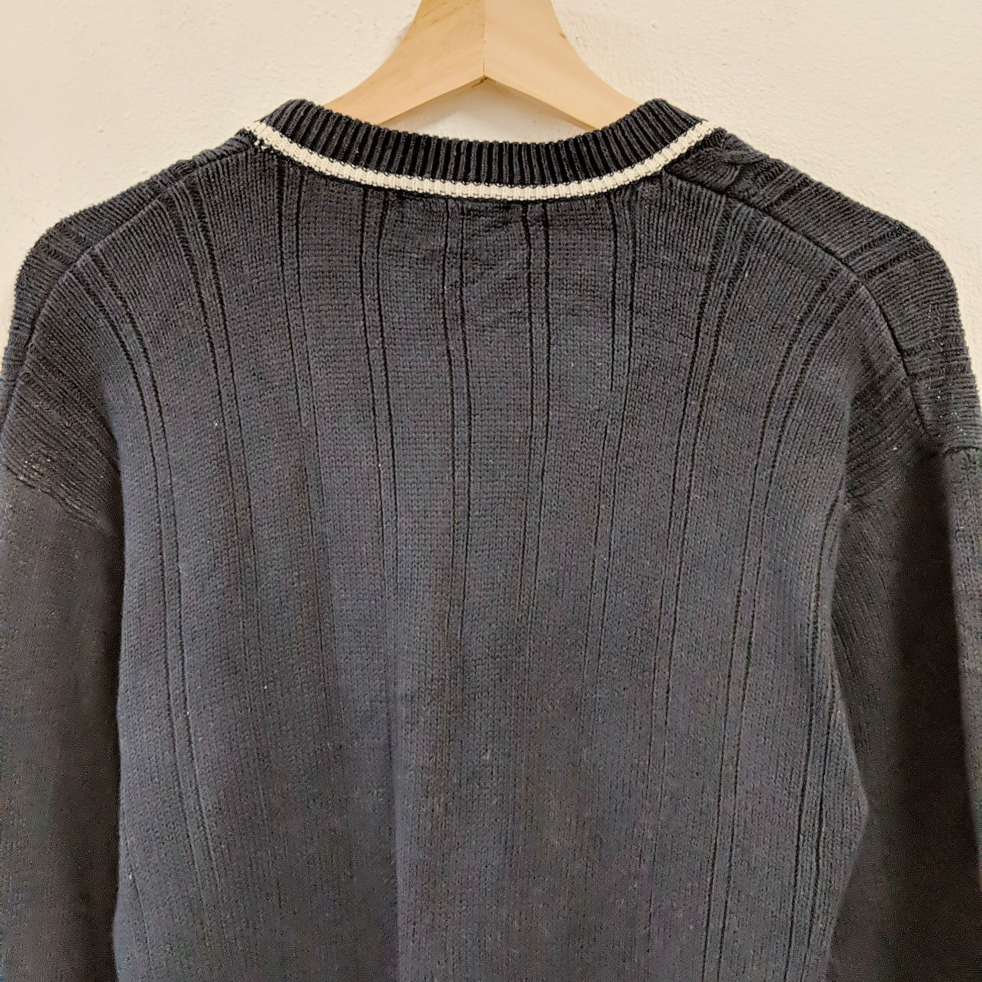 Aran Isles Knitwear × Japanese Brand × Vintage Vintage IVY-BROTHERS Stripe Knitwear Cardigan Size US M / EU 48-50 / 2 - 11 Thumbnail