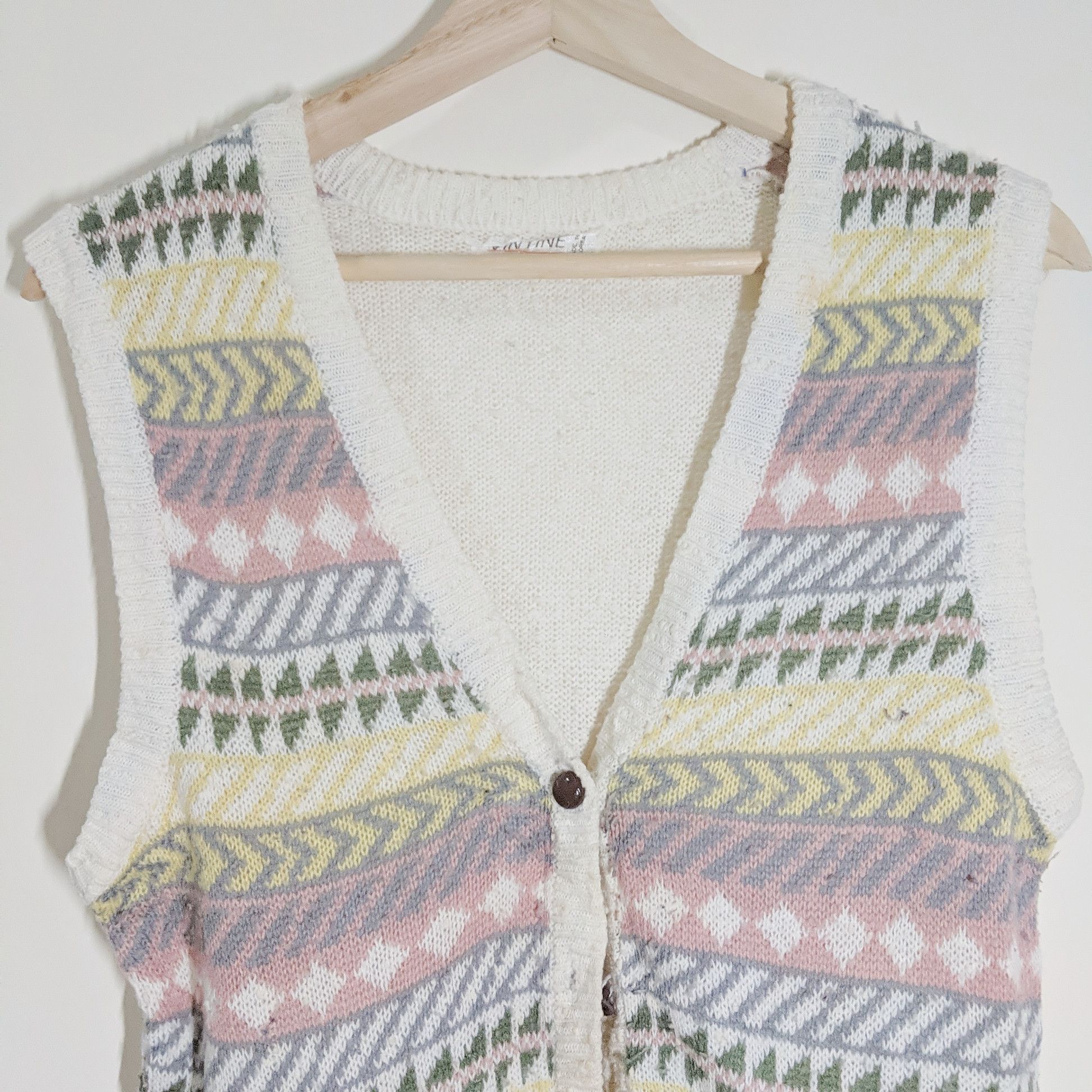 Japanese Brand × Vintage Vintage Vintine Korea Sleeveless Knitwear Jumper Size US S / EU 44-46 / 1 - 10 Thumbnail